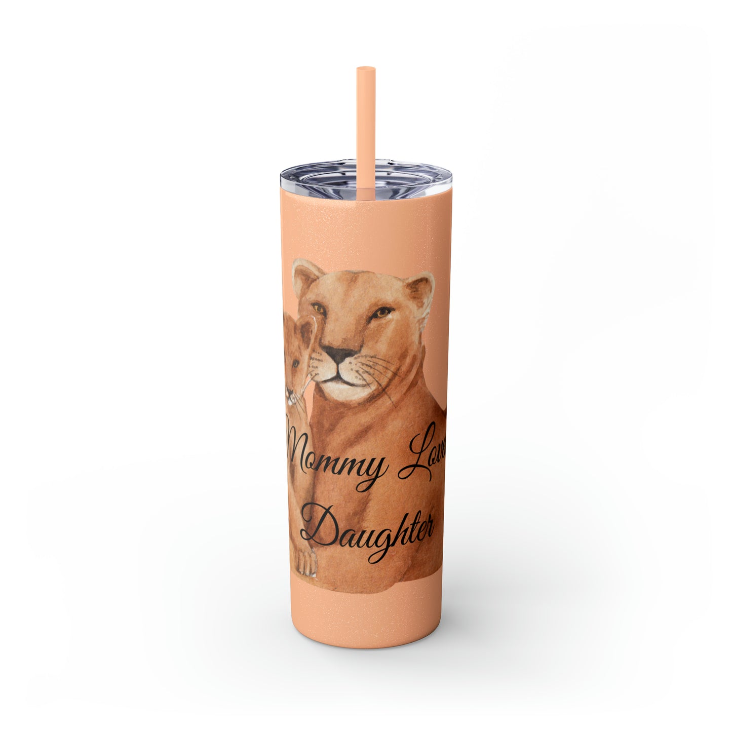 Skinny Tumbler with Straw 20oz - Lion