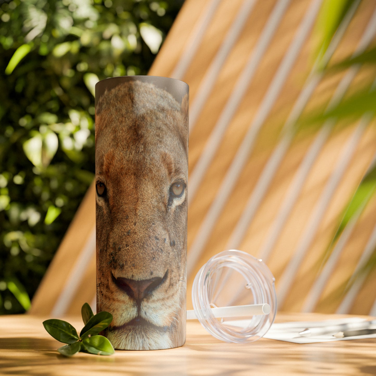 Skinny Tumbler with Straw Male Lion Edition, 20oz