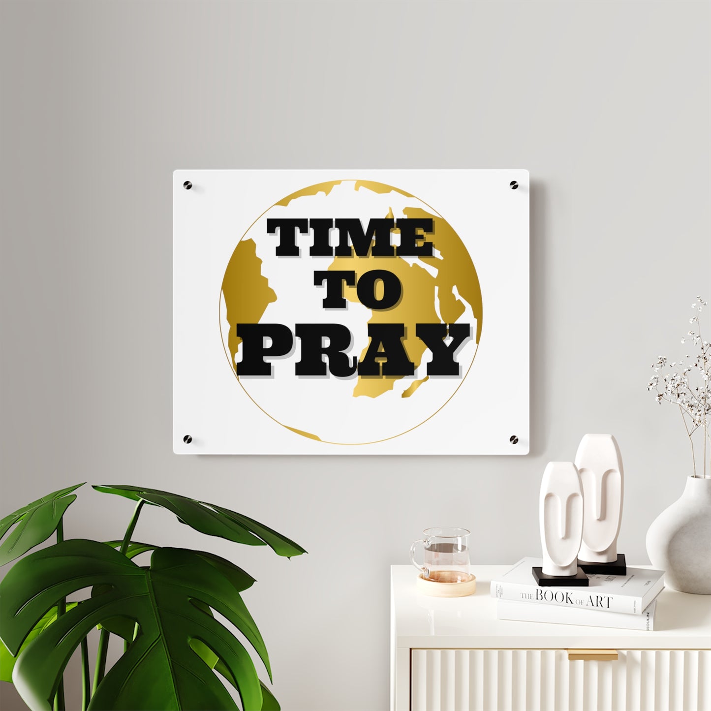 Acrylic Wall Art Panels Time to Pray Design