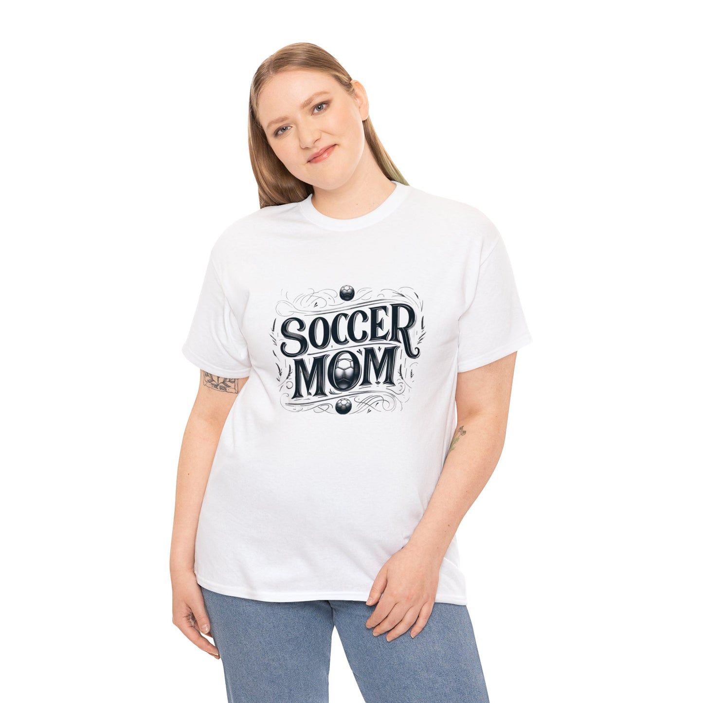 Soccer Mom Black Design Unisex Heavy Cotton Tee