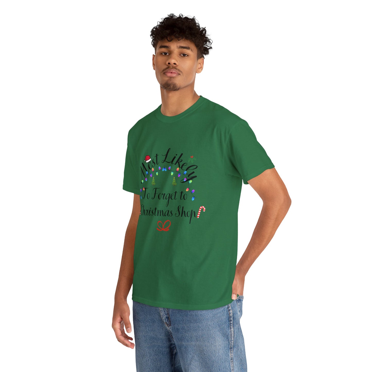 Christmas Ugly Tees Unisex Heavy Cotton Tee forget to Christmas Shop