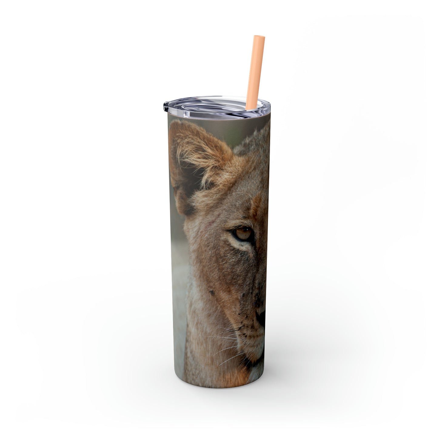 Skinny Tumbler with Straw Male Lion Edition, 20oz