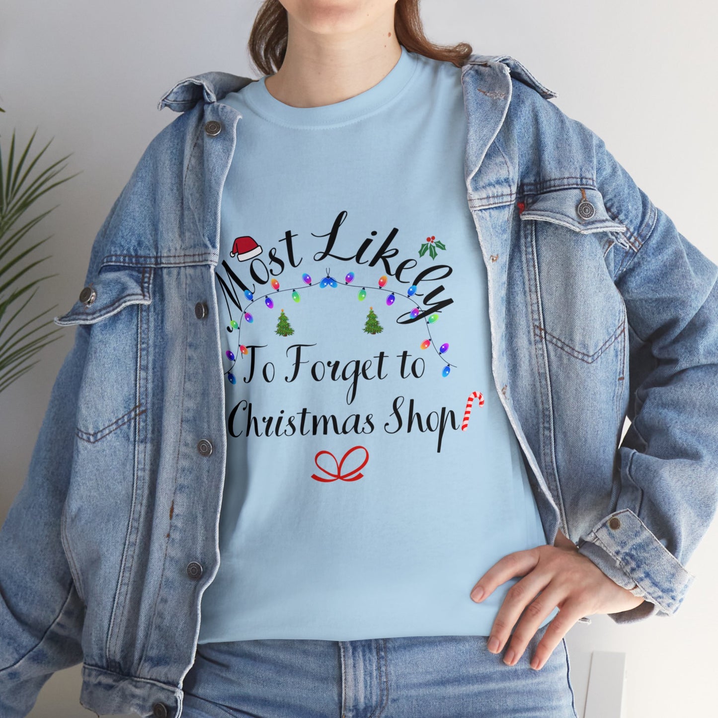 Christmas Ugly Tees Unisex Heavy Cotton Tee forget to Christmas Shop