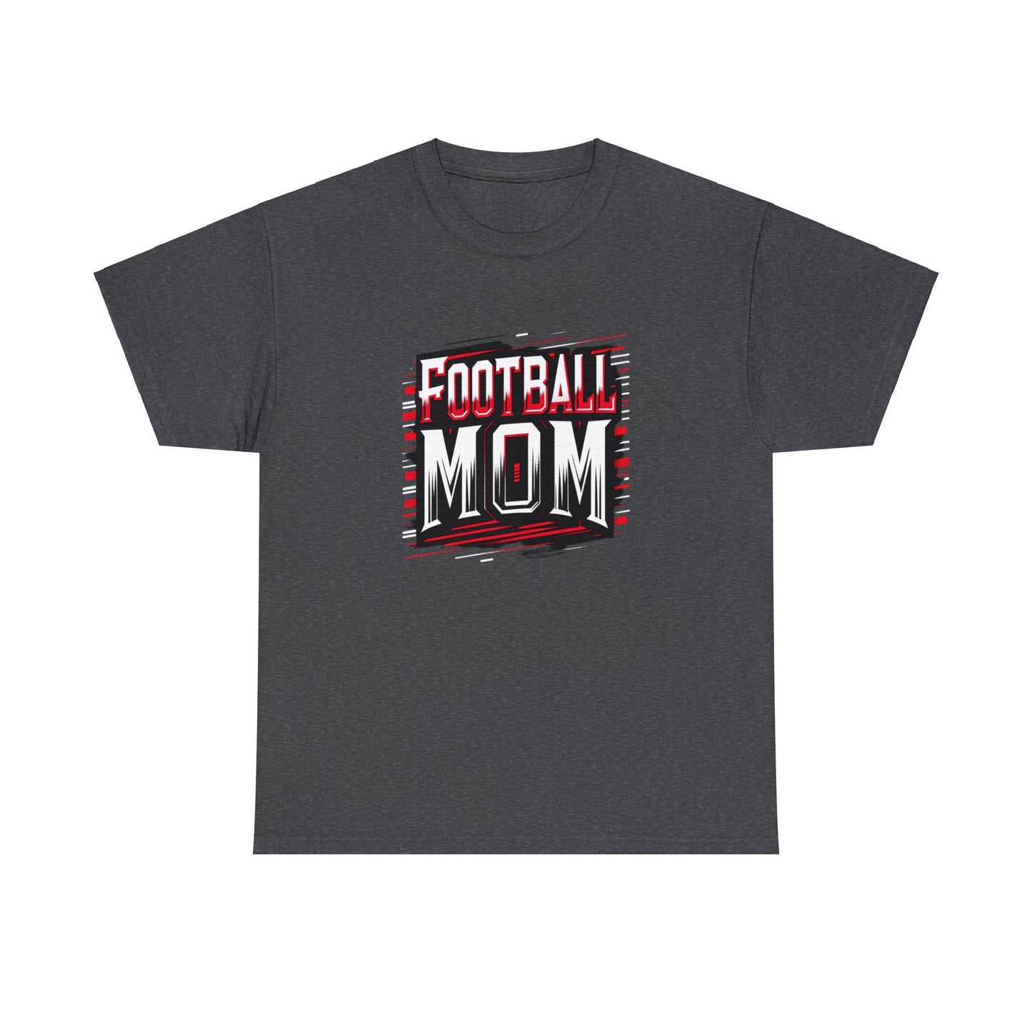 Football Mom Red and White Design Unisex Heavy Cotton Tee