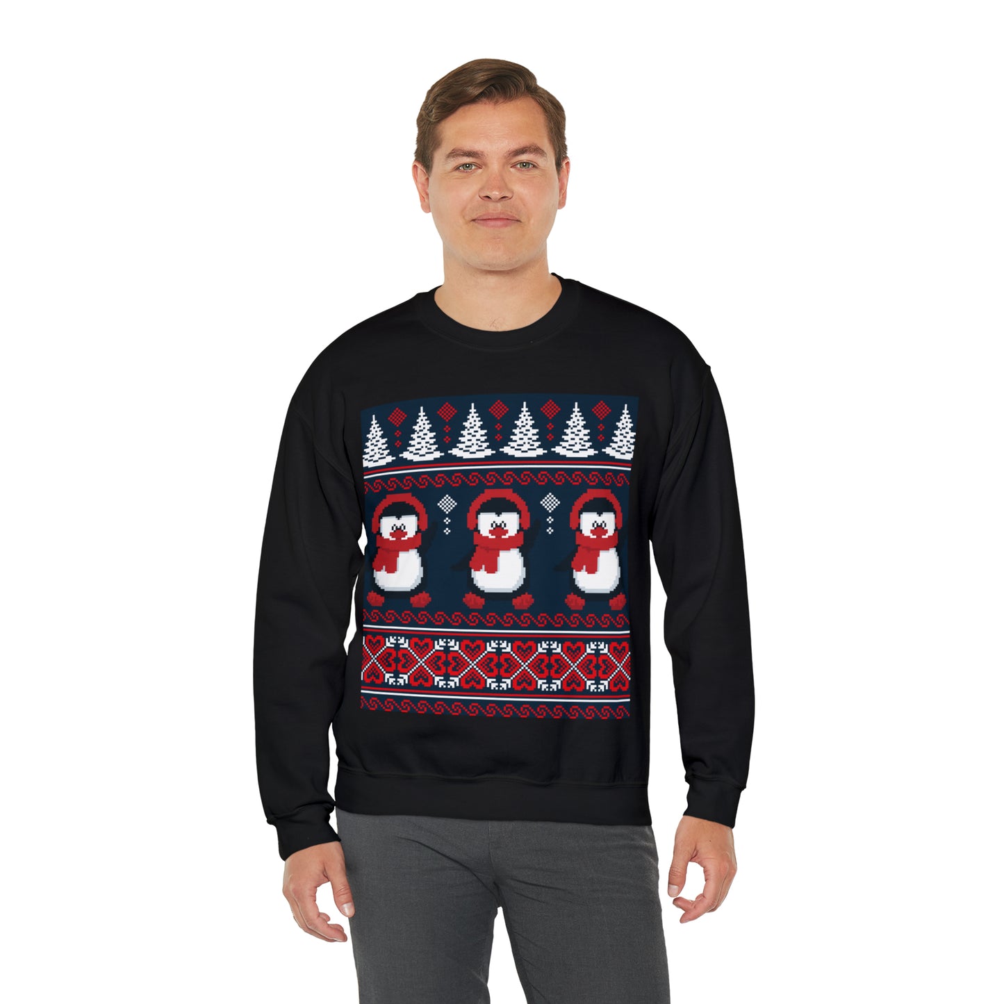 Unisex Heavy Blend™ Crewneck Christmas Ugly Sweatshirt16