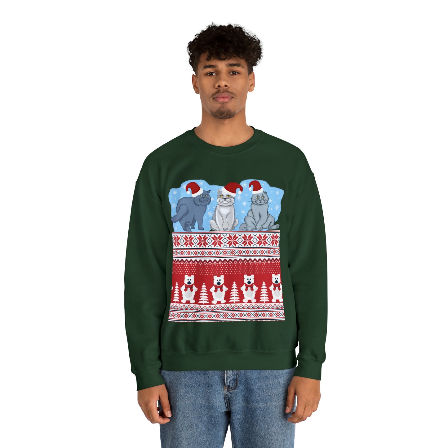 Unisex Heavy Blend™ Crewneck Christmas Ugly Sweatshirt15