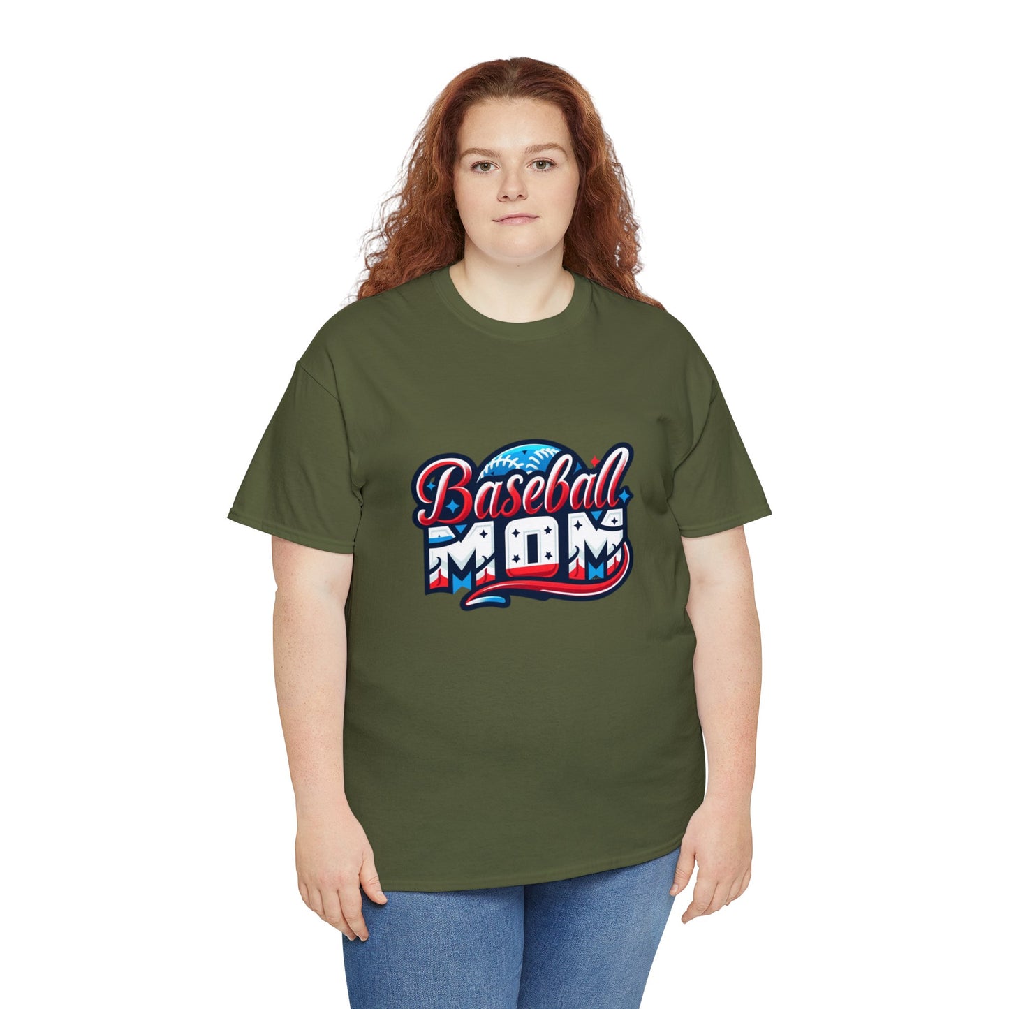 Baseball Mom Unisex Heavy Cotton Tshirt