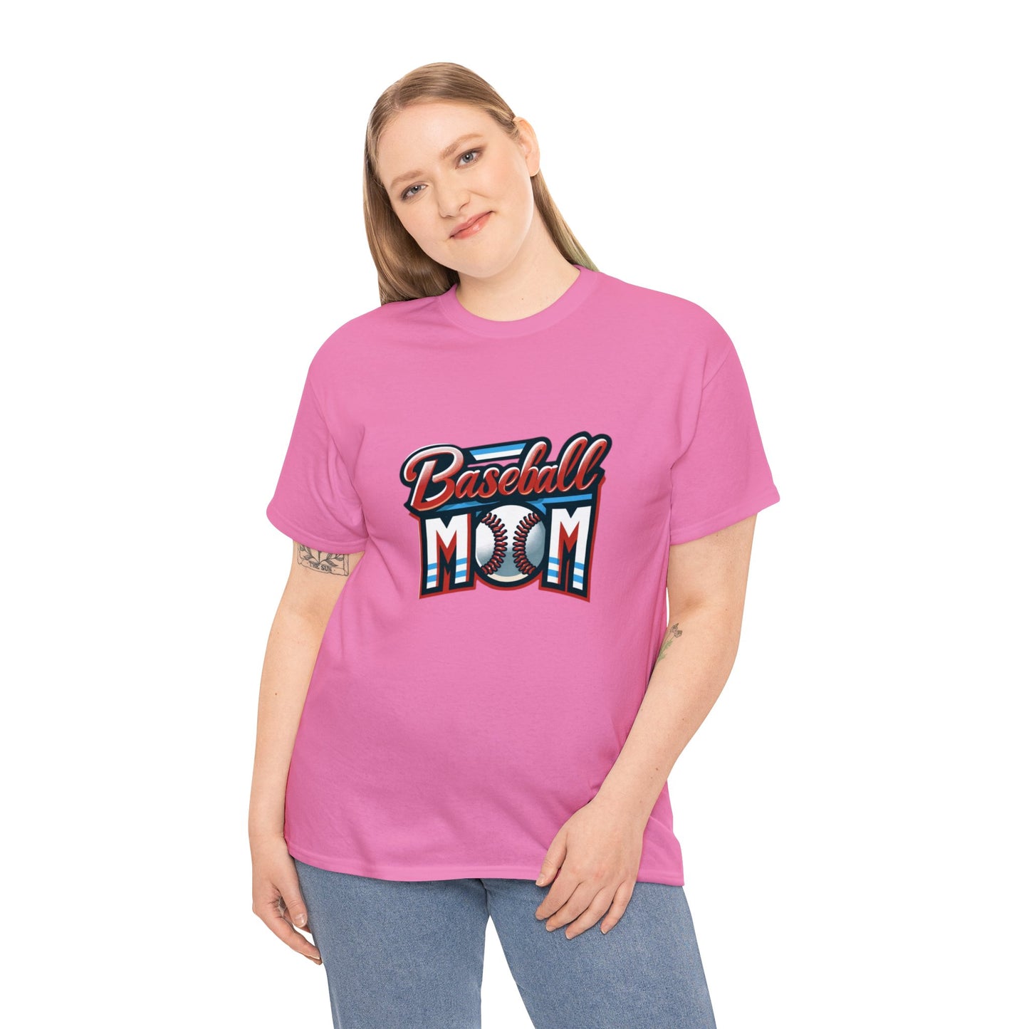 Baseball Mom Game Ball Design Unisex Heavy Cotton Tee