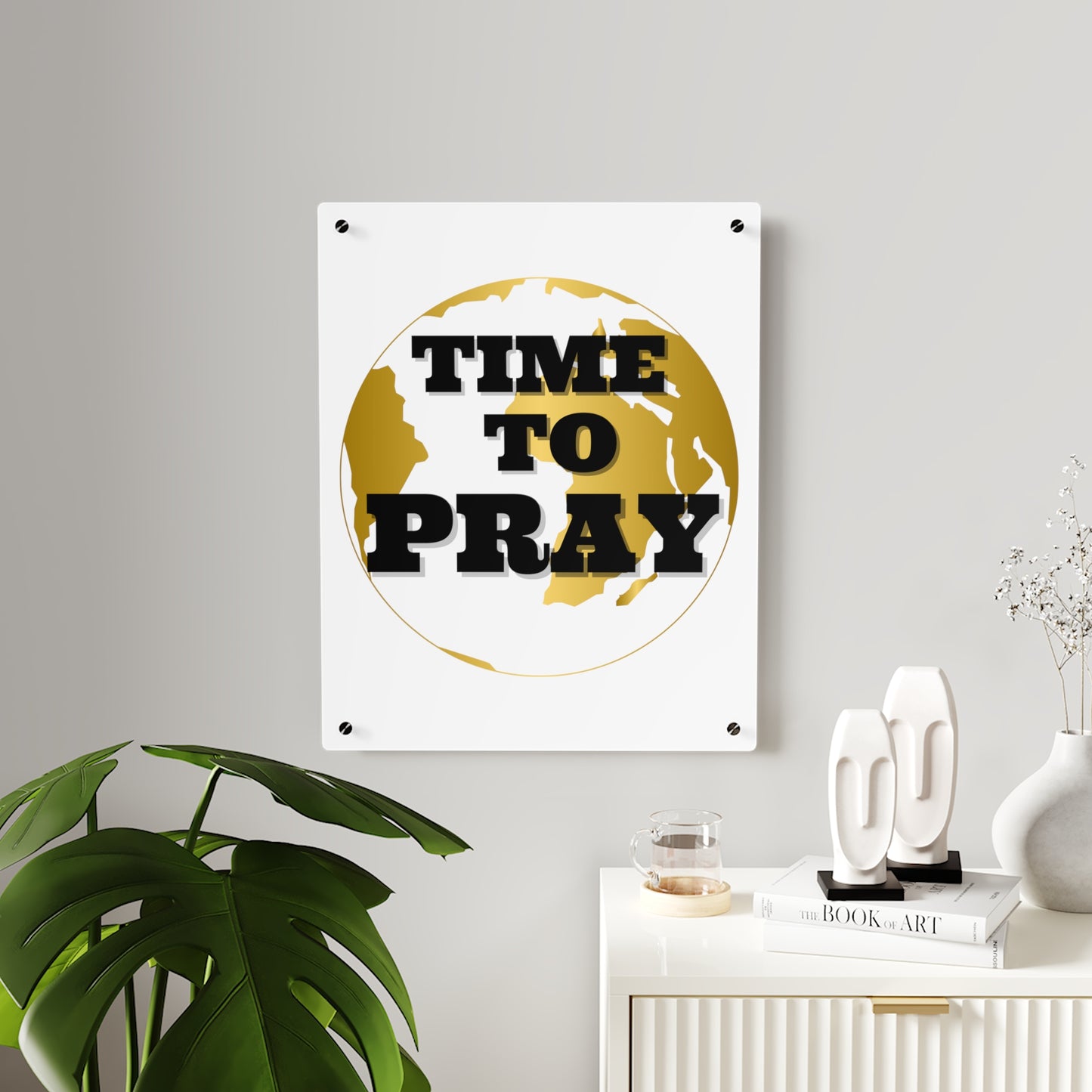 Acrylic Wall Art Panels Time to Pray Design