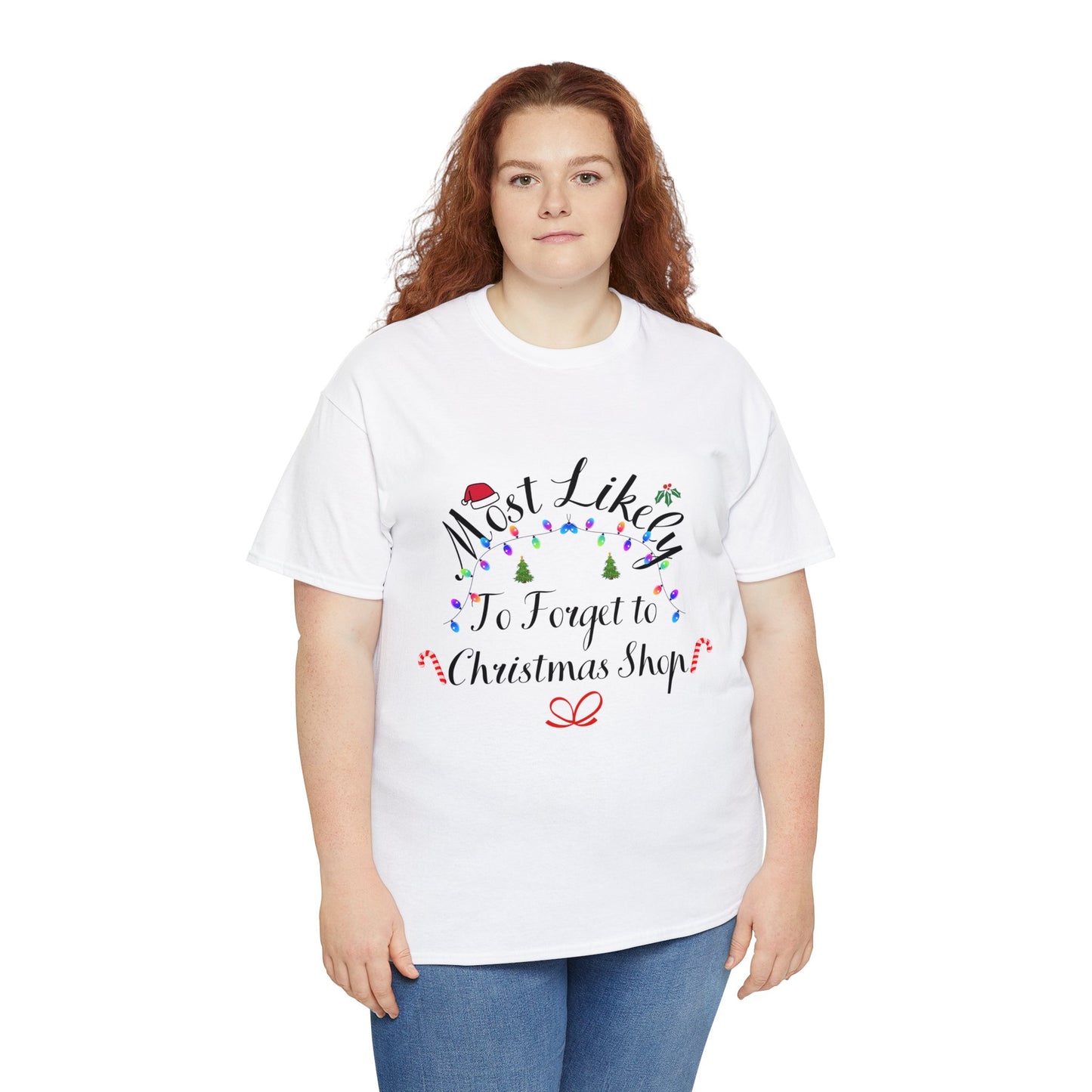 Christmas Ugly Tees Unisex Heavy Cotton Tee forget to Christmas Shop