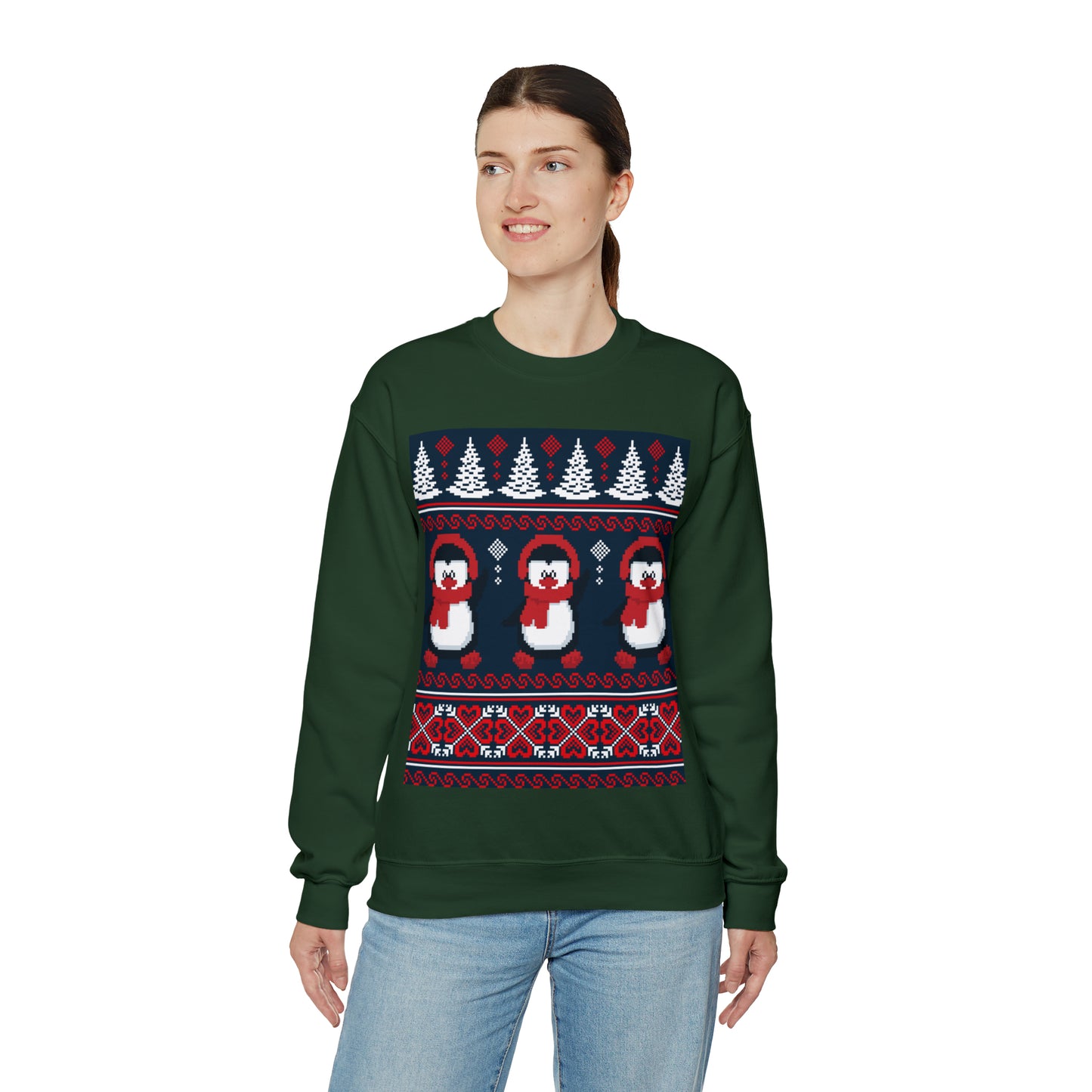 Unisex Heavy Blend™ Crewneck Christmas Ugly Sweatshirt16