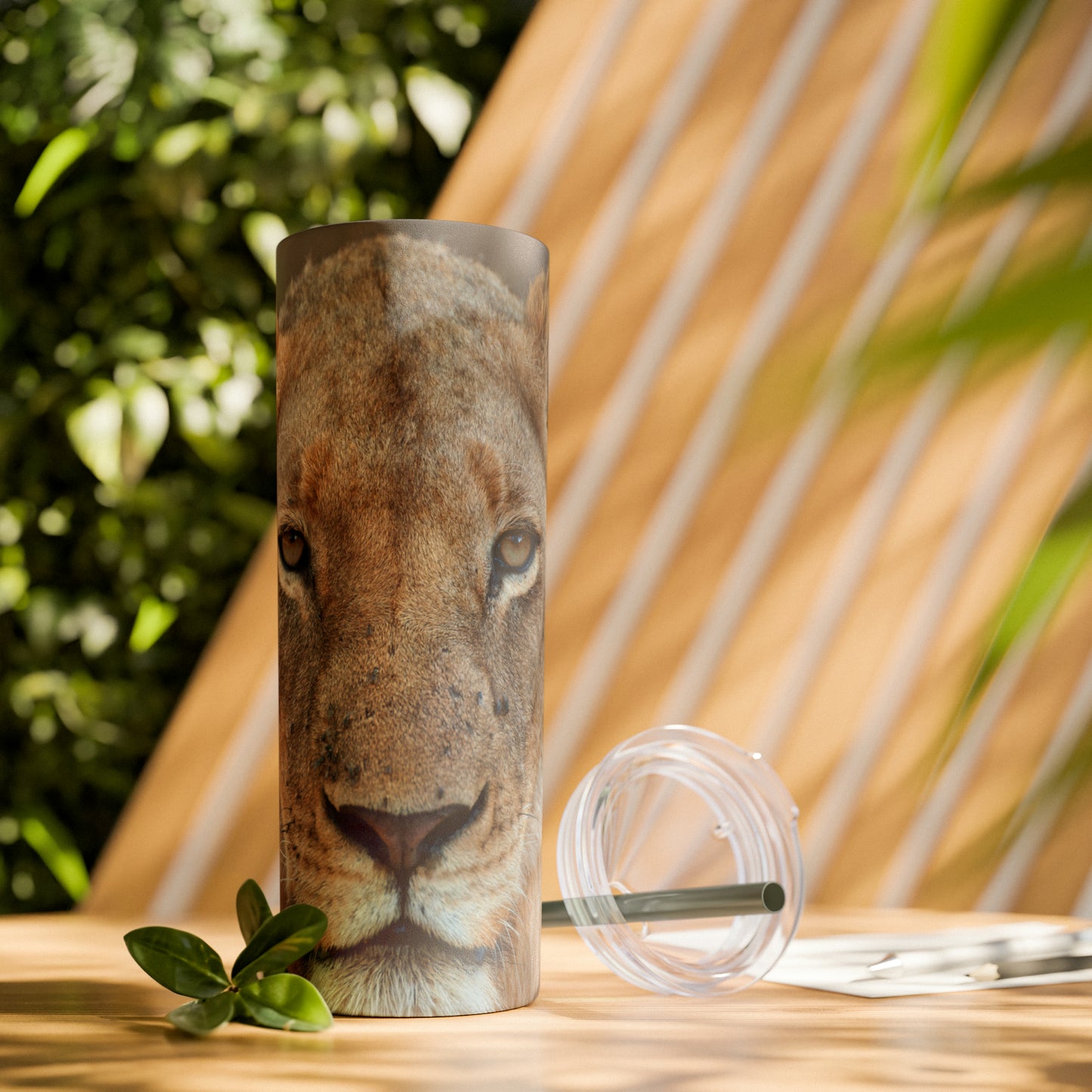 Skinny Tumbler with Straw Male Lion Edition, 20oz