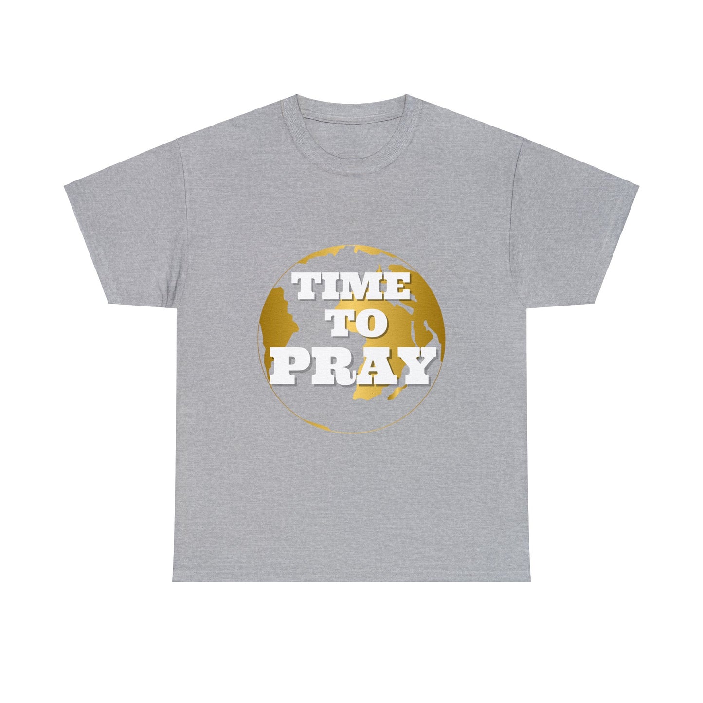 Unisex Heavy Cotton Tee Time to Pray for Peace Short Sleeves Tee