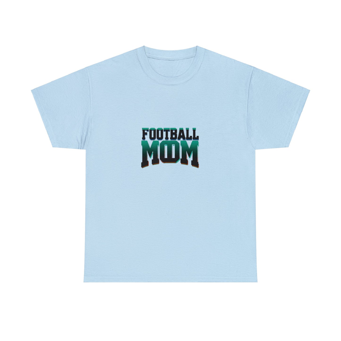 Football Mom Black and Green Design Unisex Heavy Cotton Tee