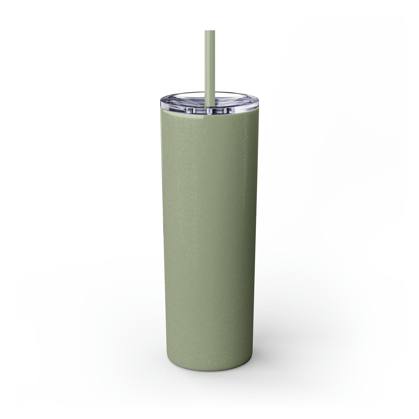 Skinny Tumbler with Straw, 20oz - Flower Bunch