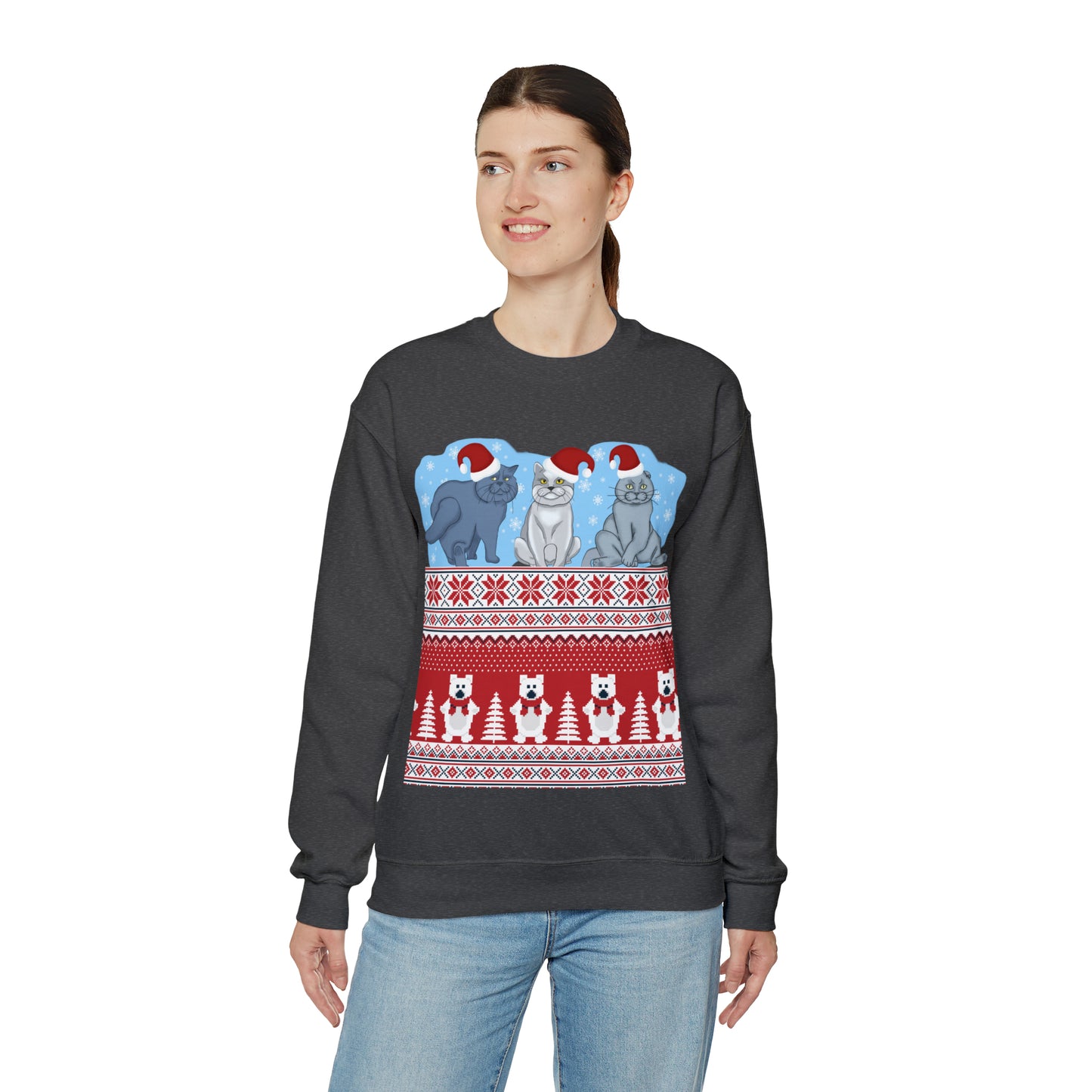 Unisex Heavy Blend™ Crewneck Christmas Ugly Sweatshirt15