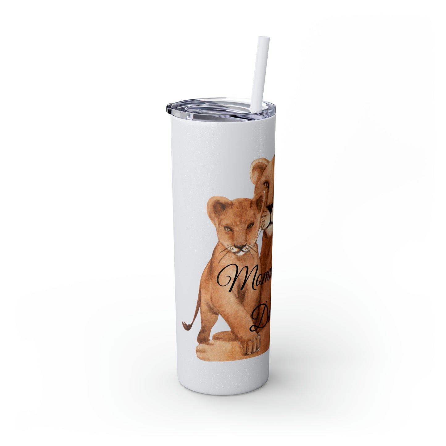 Skinny Tumbler with Straw 20oz - Lion