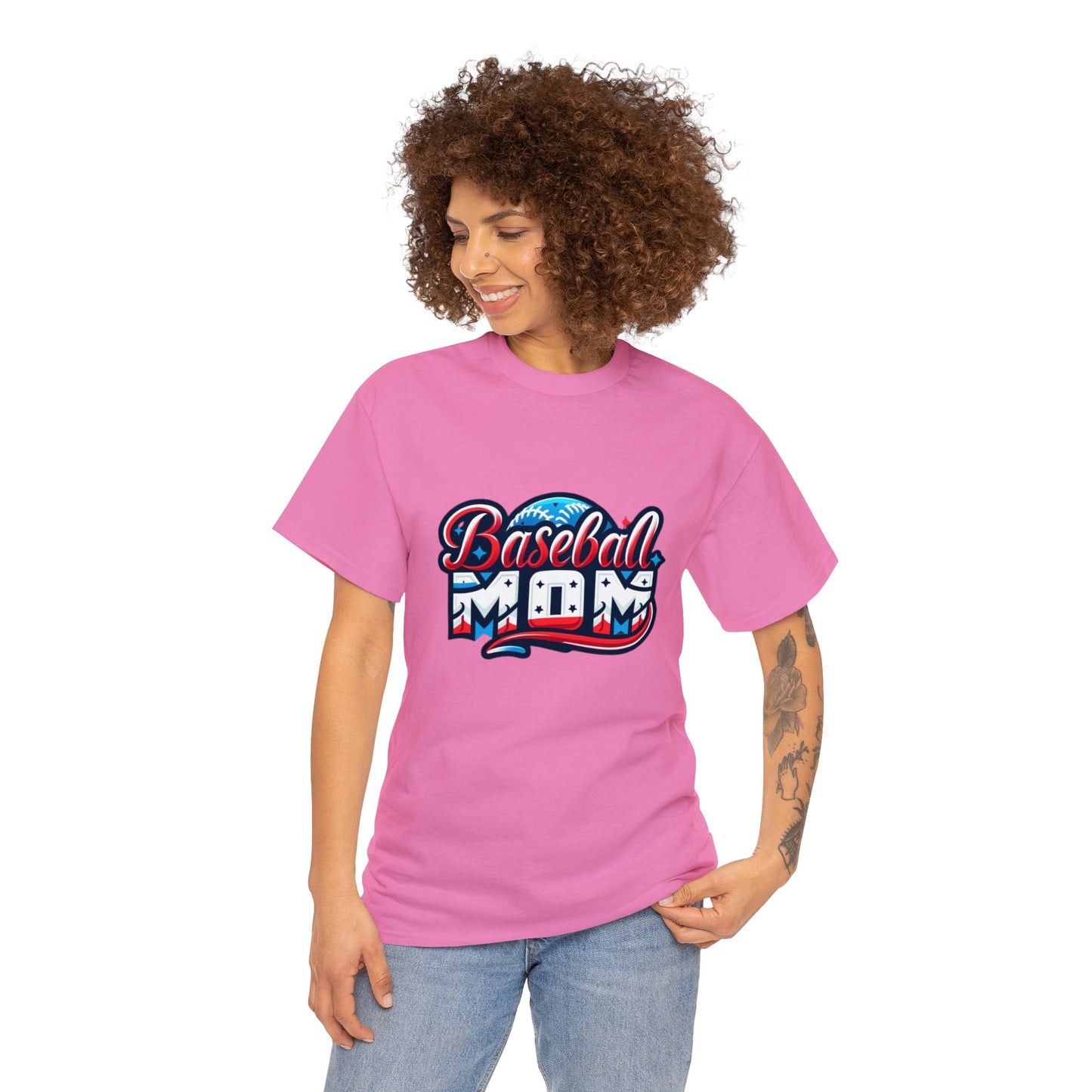 Baseball Mom Unisex Heavy Cotton Tshirt