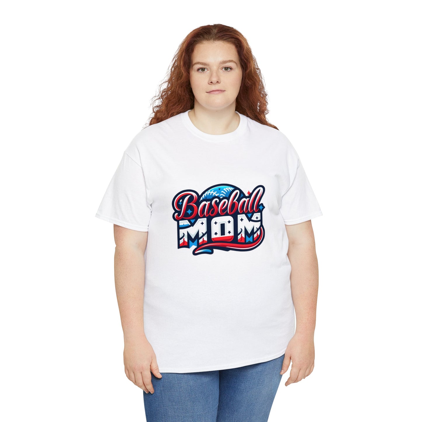 Baseball Mom Unisex Heavy Cotton Tshirt