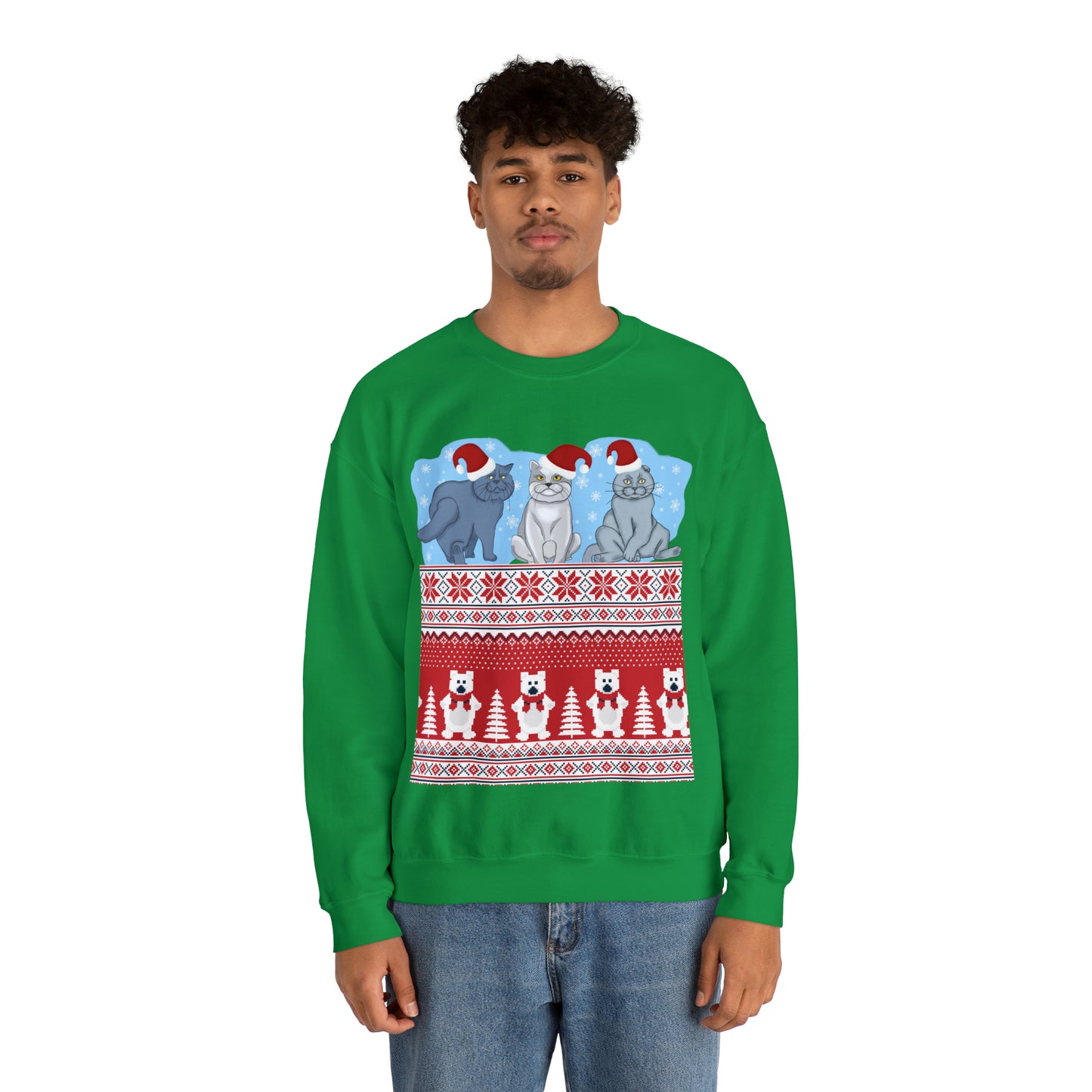 Unisex Heavy Blend™ Crewneck Christmas Ugly Sweatshirt15