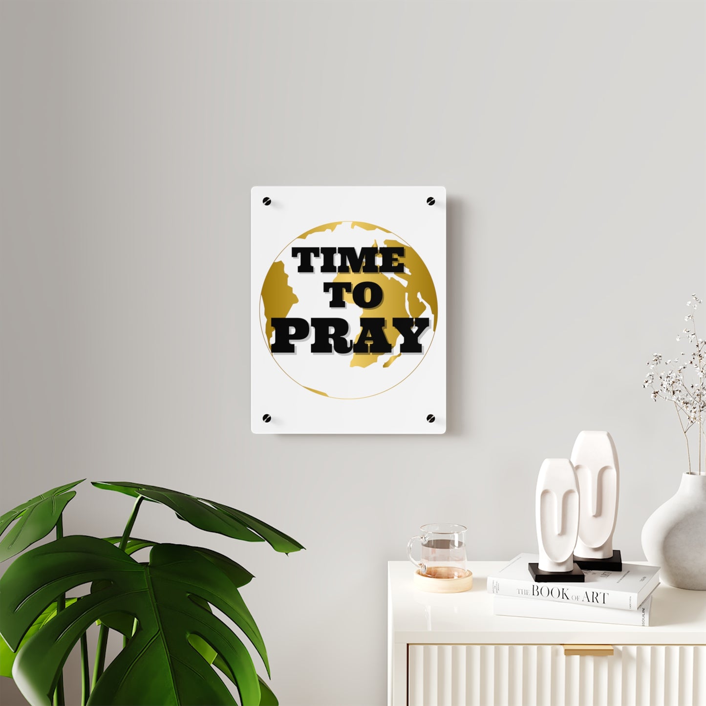 Acrylic Wall Art Panels Time to Pray Design