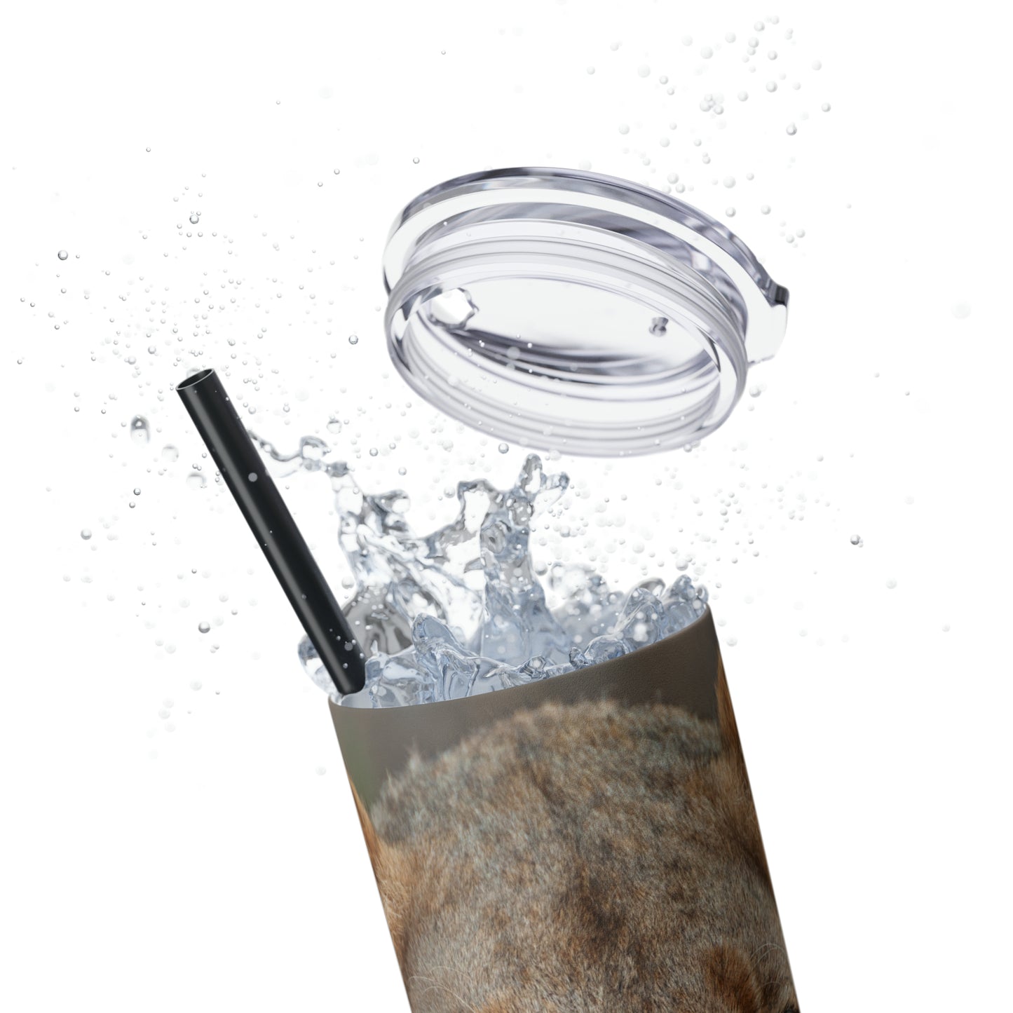 Skinny Tumbler with Straw Male Lion Edition, 20oz