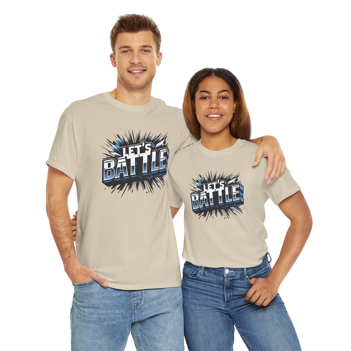 Heavy Cotton Tshirt for Male and Female Lets Battle