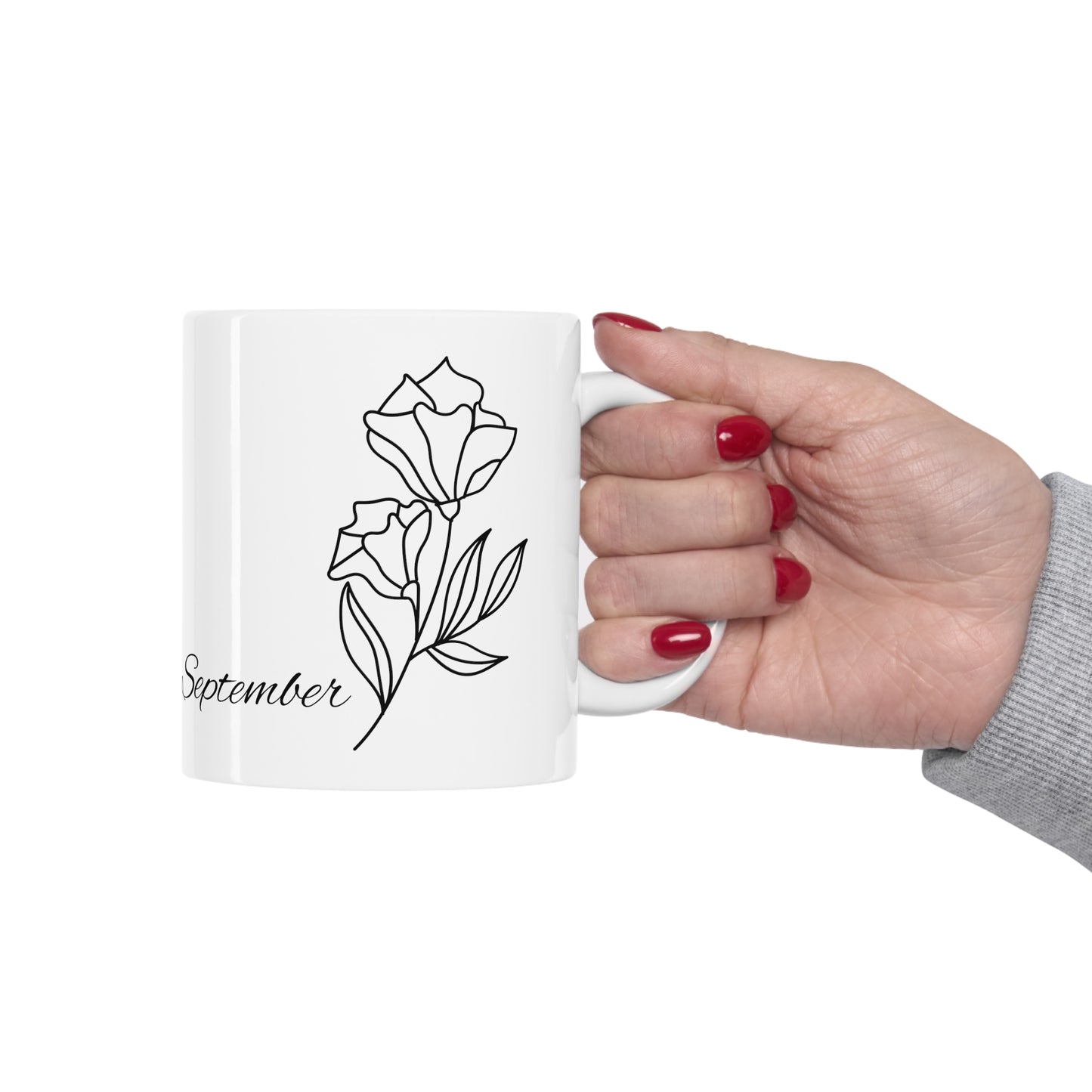 September Birth Month Flower Ceramic Coffee Mug