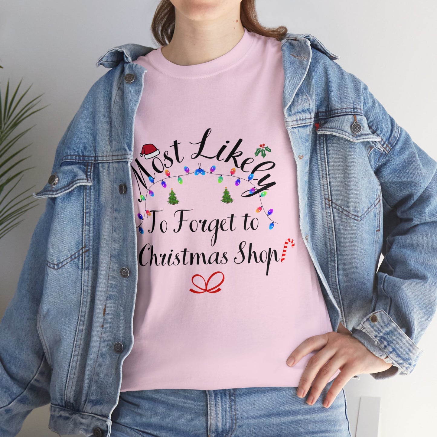 Christmas Ugly Tees Unisex Heavy Cotton Tee forget to Christmas Shop