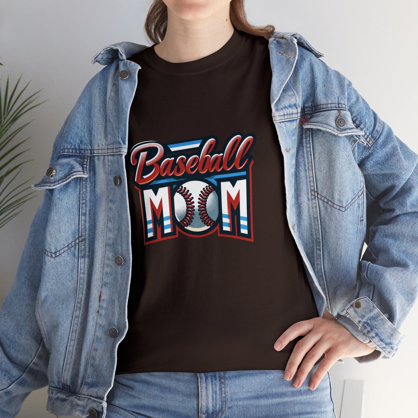 Baseball Mom Game Ball Design Unisex Heavy Cotton Tee