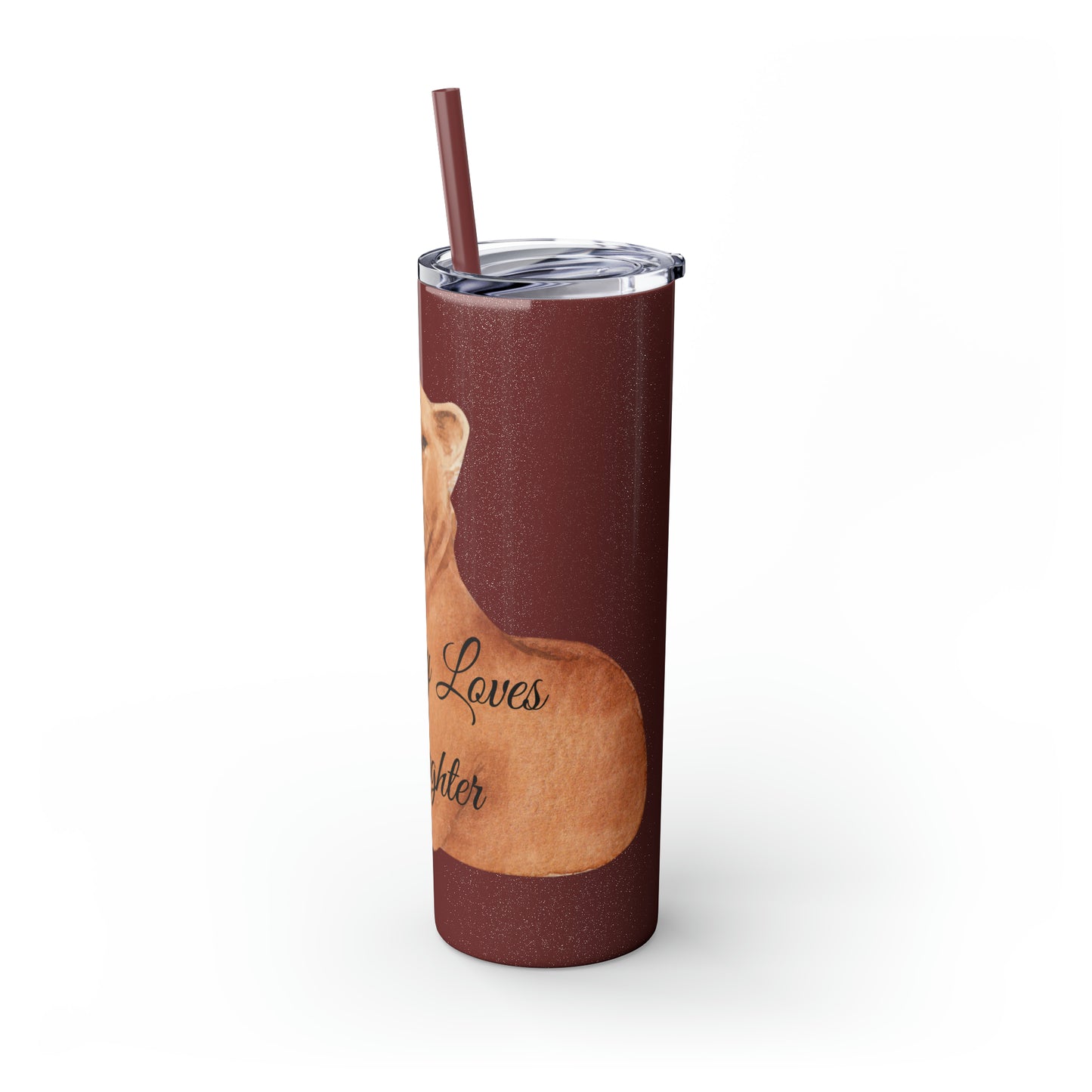 Skinny Tumbler with Straw 20oz - Lion