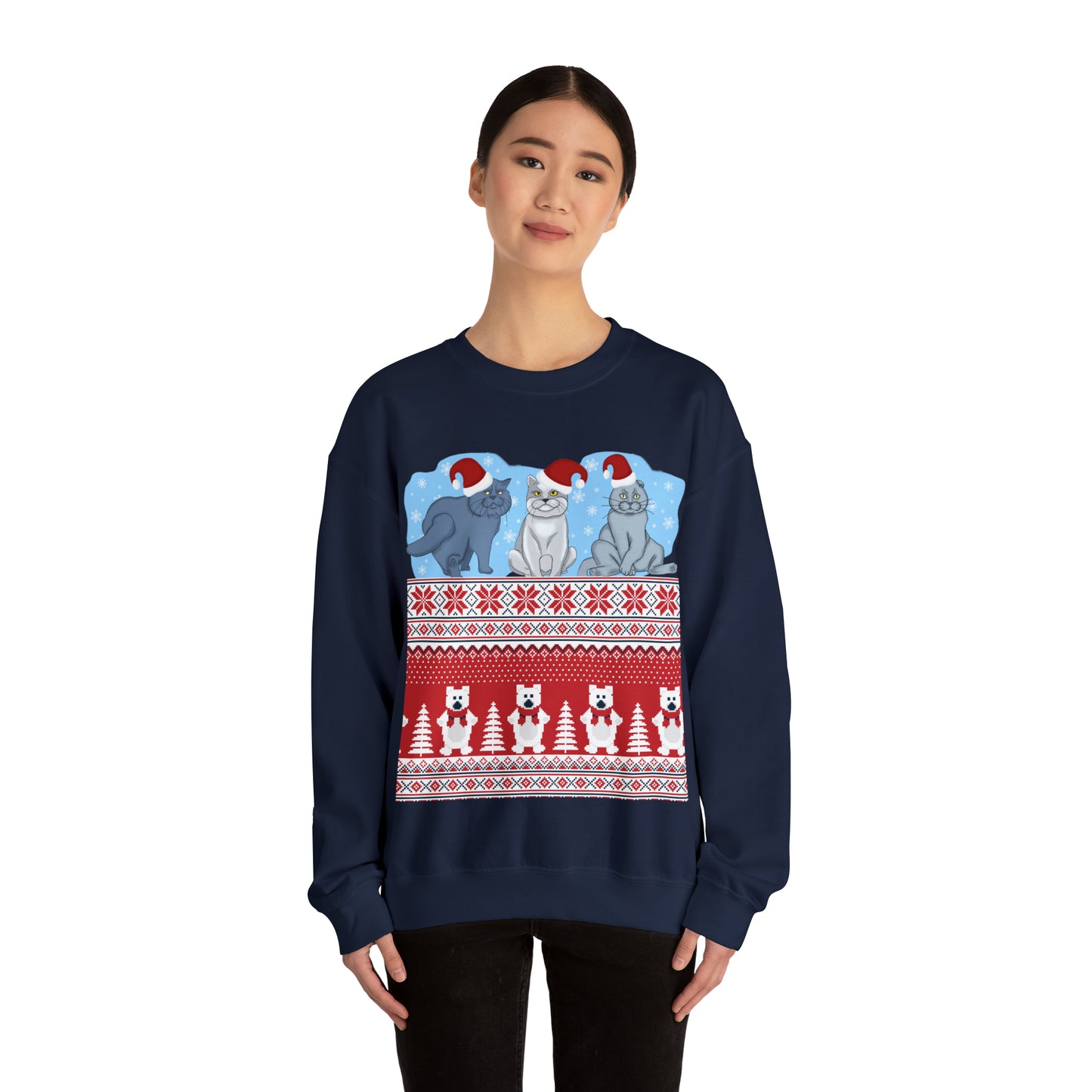 Unisex Heavy Blend™ Crewneck Christmas Ugly Sweatshirt15