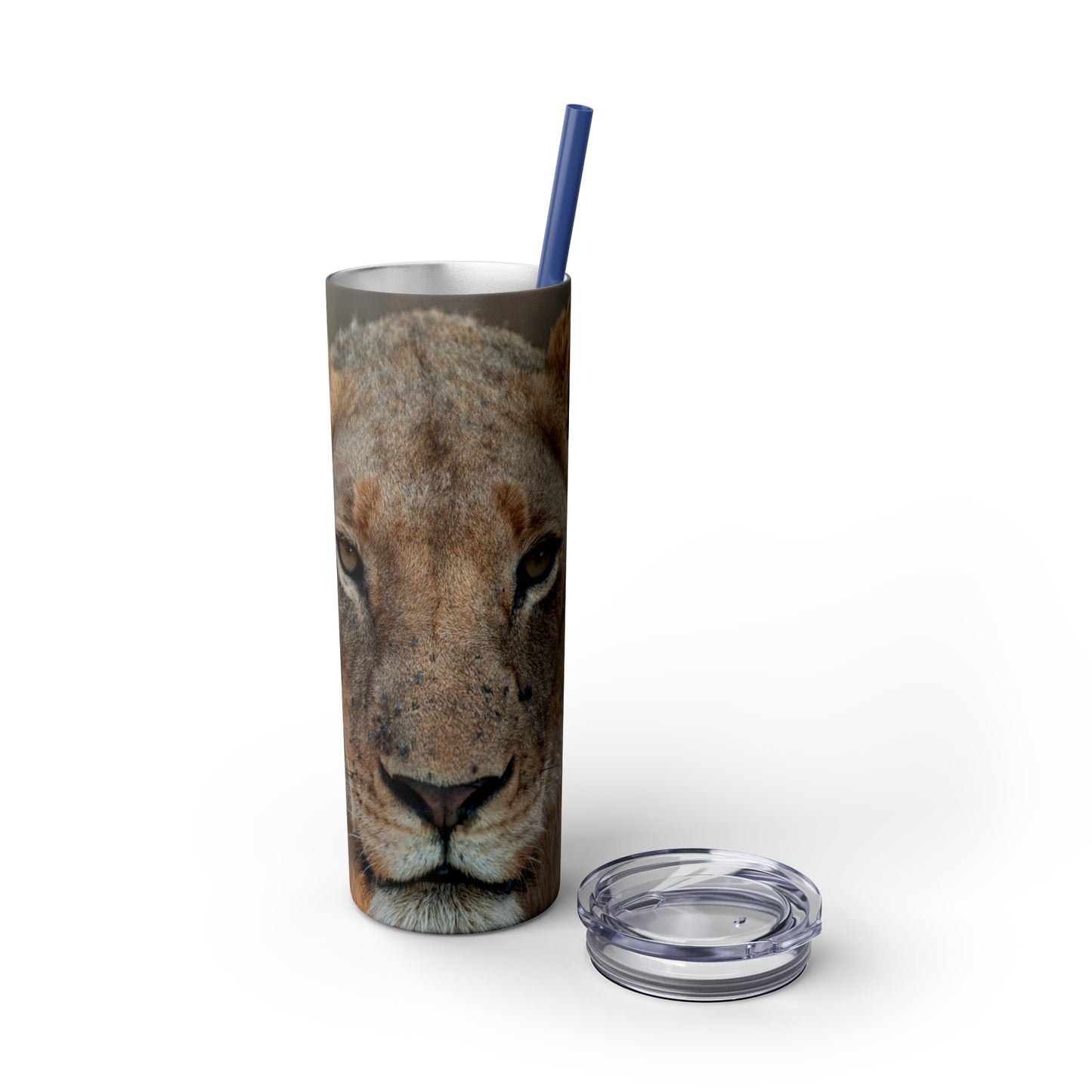 Skinny Tumbler with Straw Male Lion Edition, 20oz