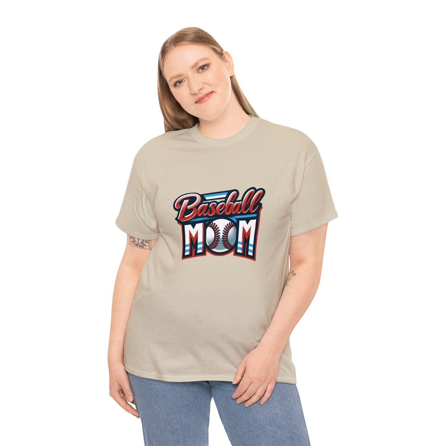 Baseball Mom Game Ball Design Unisex Heavy Cotton Tee