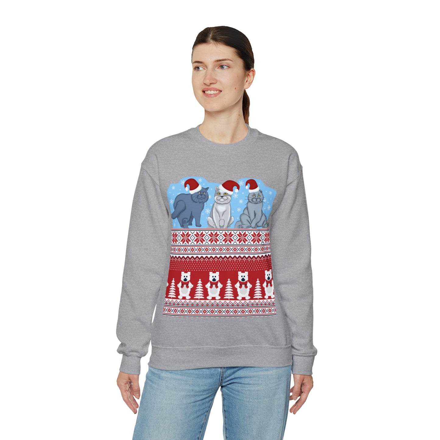 Unisex Heavy Blend™ Crewneck Christmas Ugly Sweatshirt15