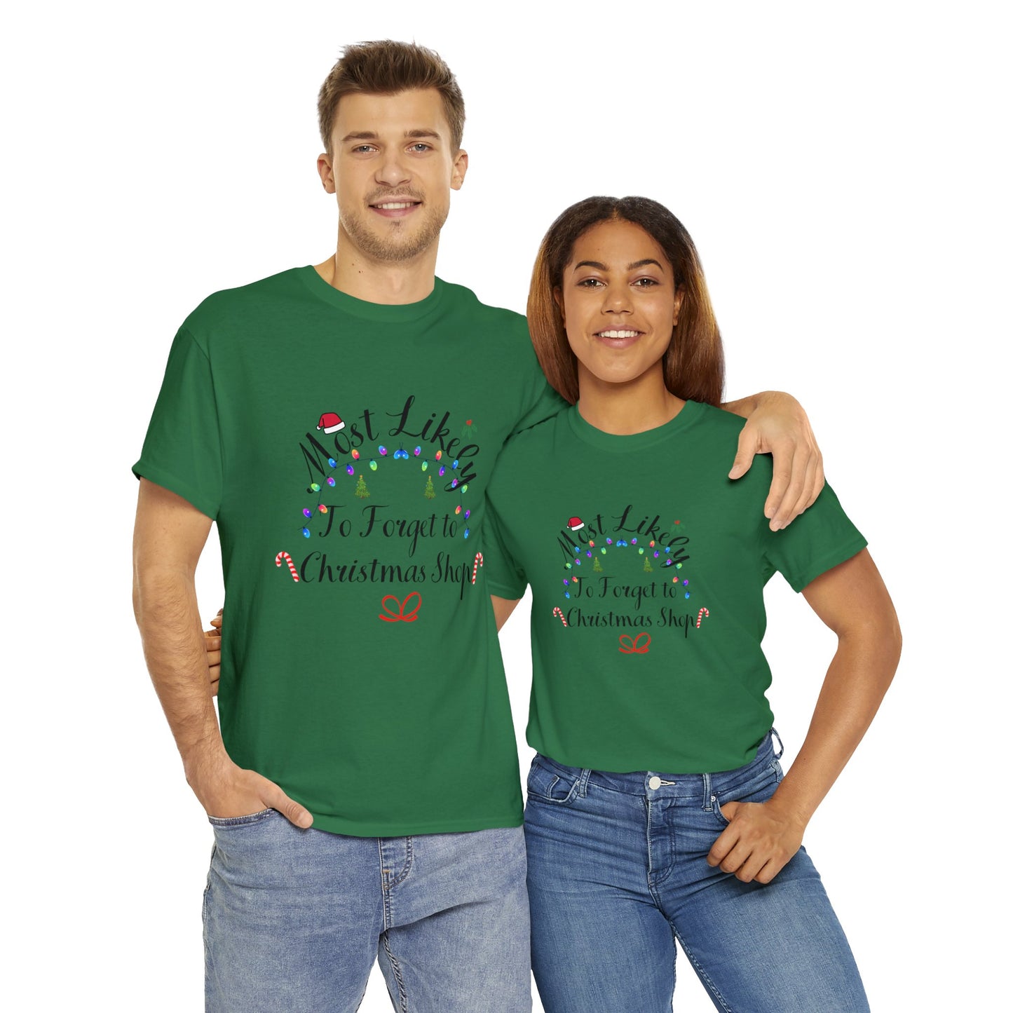 Christmas Ugly Tees Unisex Heavy Cotton Tee forget to Christmas Shop