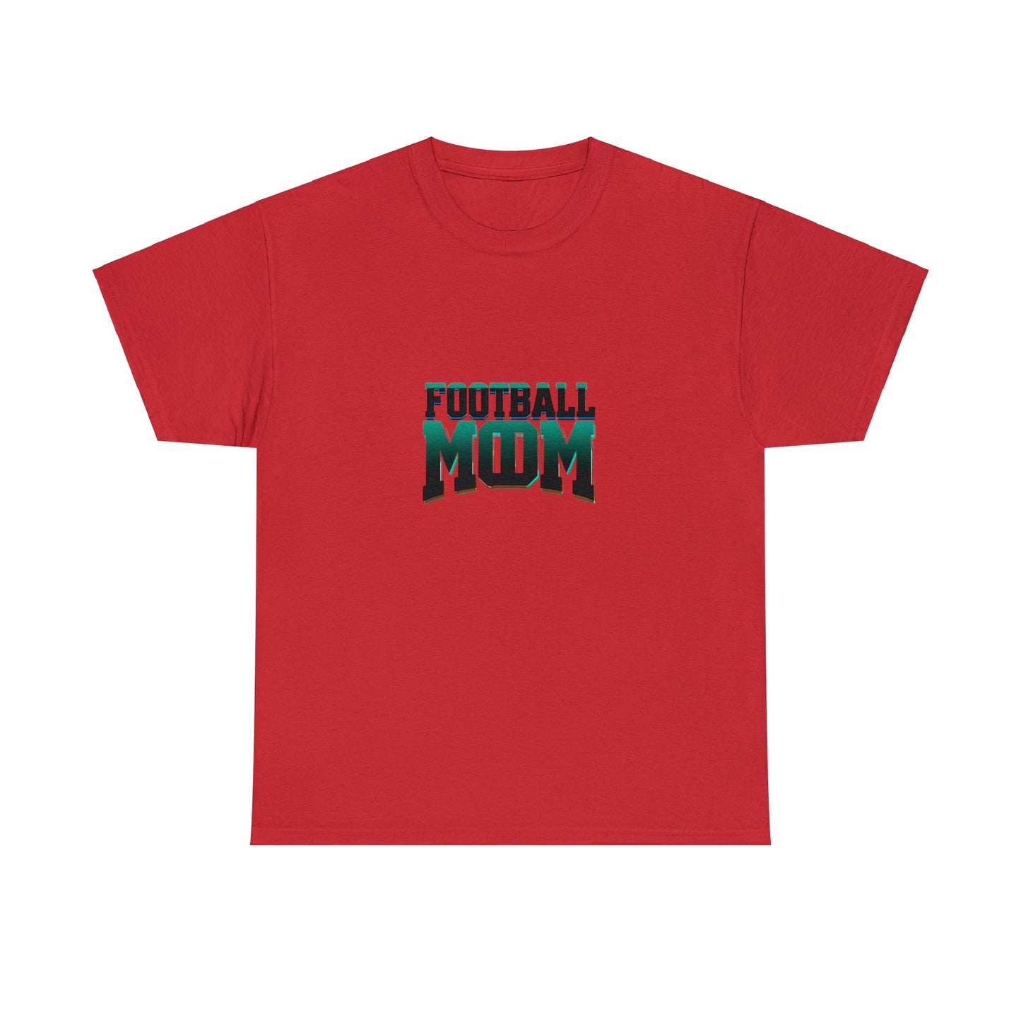 Football Mom Black and Green Design Unisex Heavy Cotton Tee