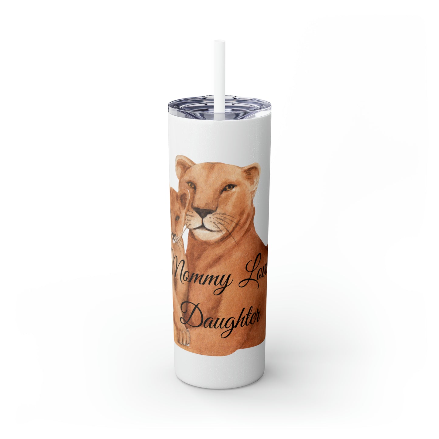 Skinny Tumbler with Straw 20oz - Lion