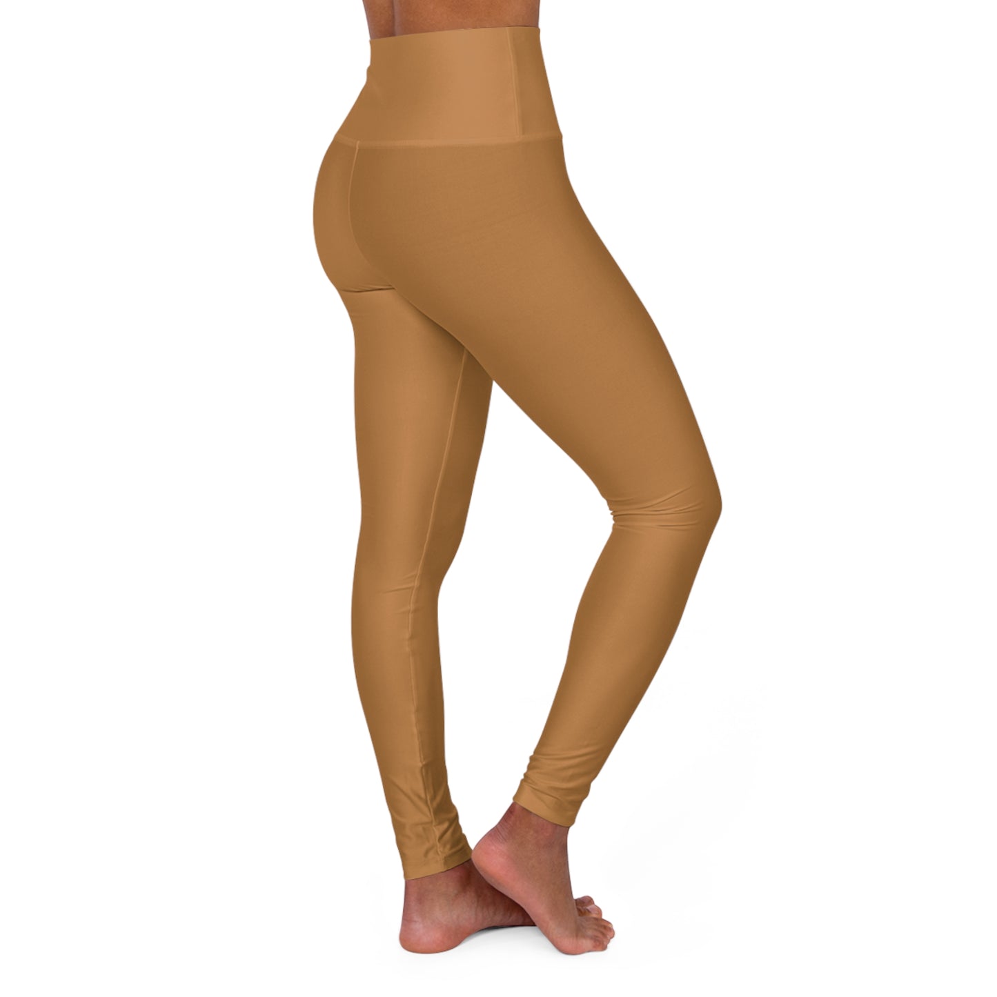 High Waisted Yoga Leggings for Women Brown