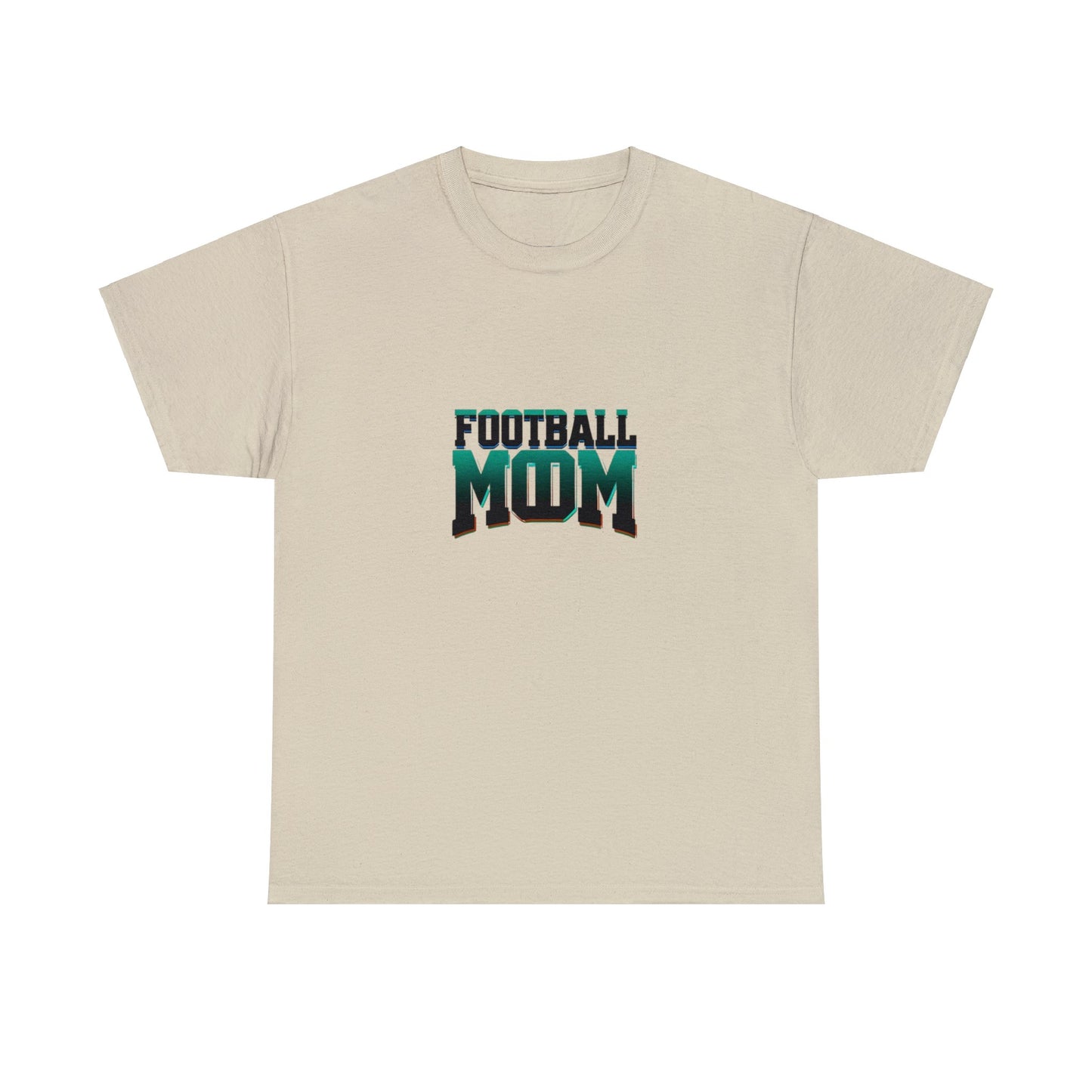 Football Mom Black and Green Design Unisex Heavy Cotton Tee