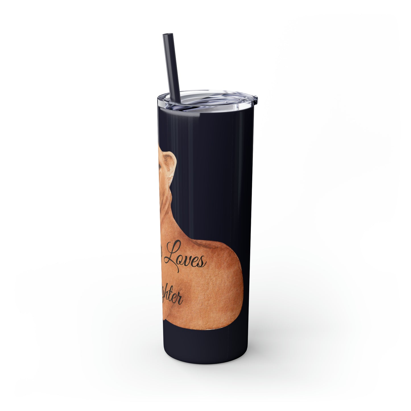 Skinny Tumbler with Straw 20oz - Lion