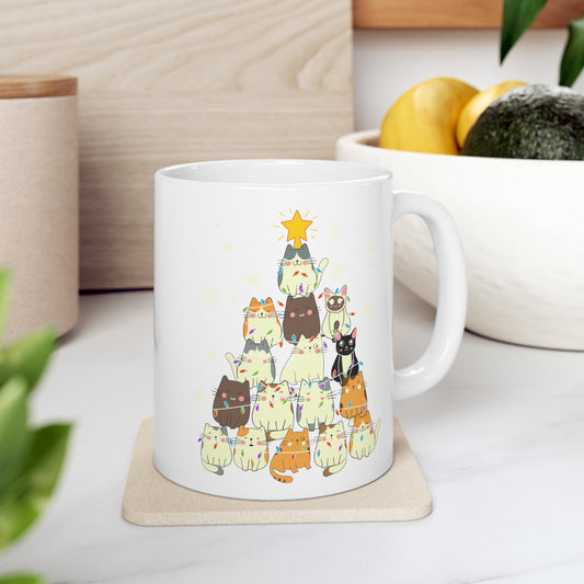 Ugly Christmas with Cats Ceramic Mug 11oz