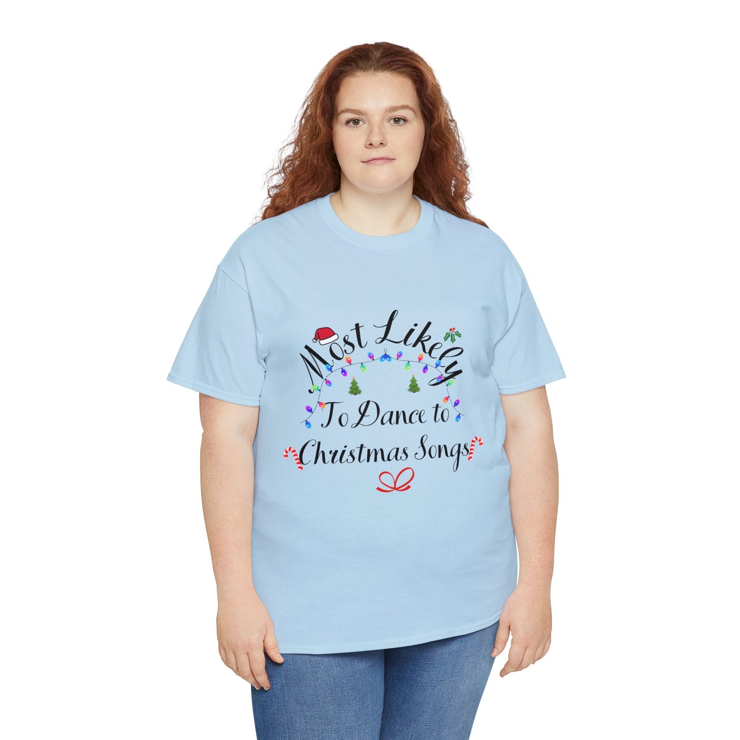 Christmas Ugly Tees Unisex Heavy Cotton Tee dance to Christmas songs