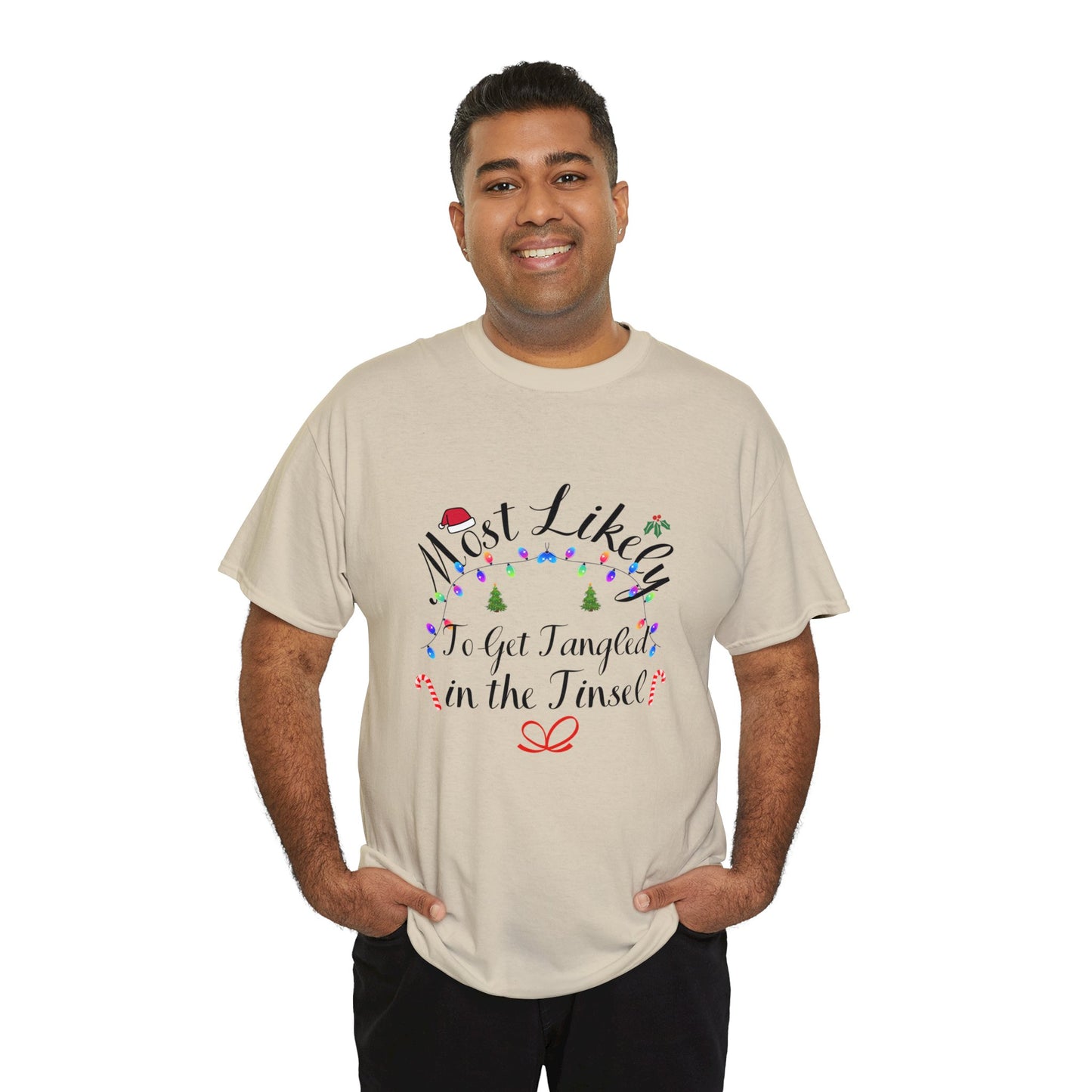 Christmas Ugly Tees Unisex Heavy Cotton Tee in the Tinsel