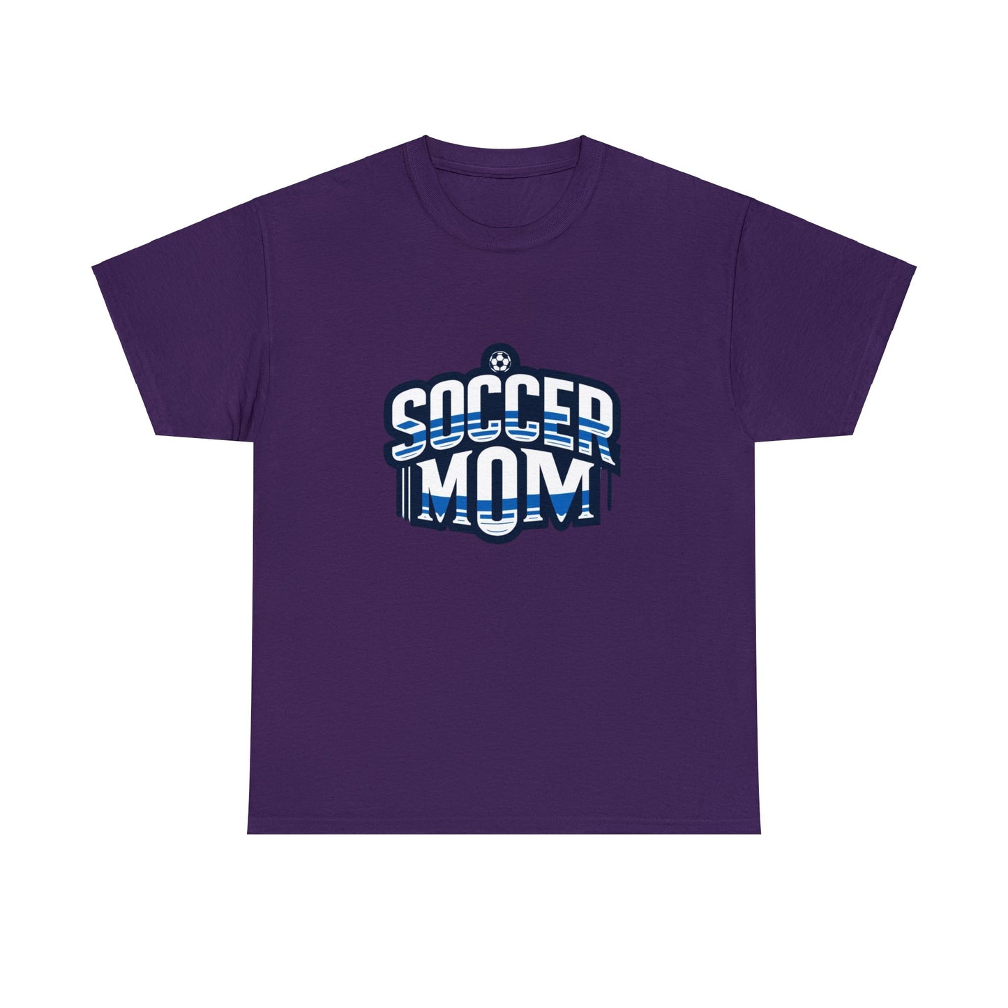 Soccer Mom Blue and White Design Unisex Heavy Cotton Tee