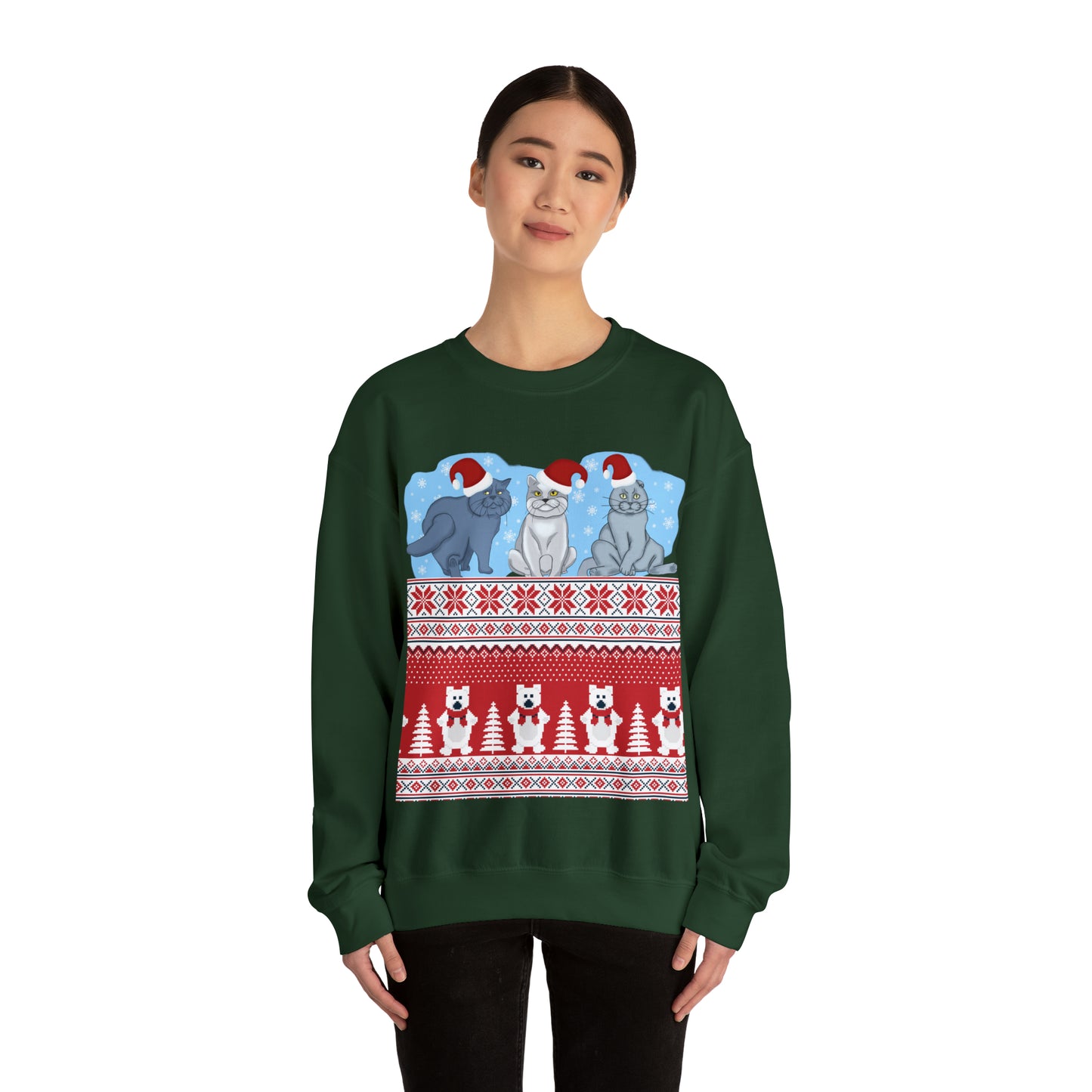 Unisex Heavy Blend™ Crewneck Christmas Ugly Sweatshirt15