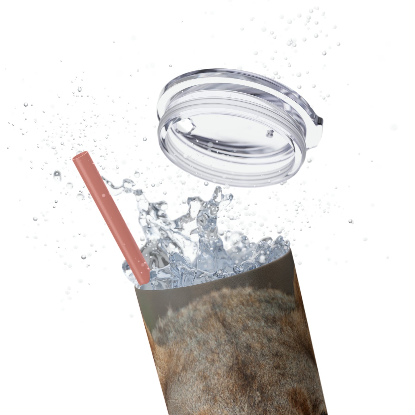 Skinny Tumbler with Straw Male Lion Edition, 20oz