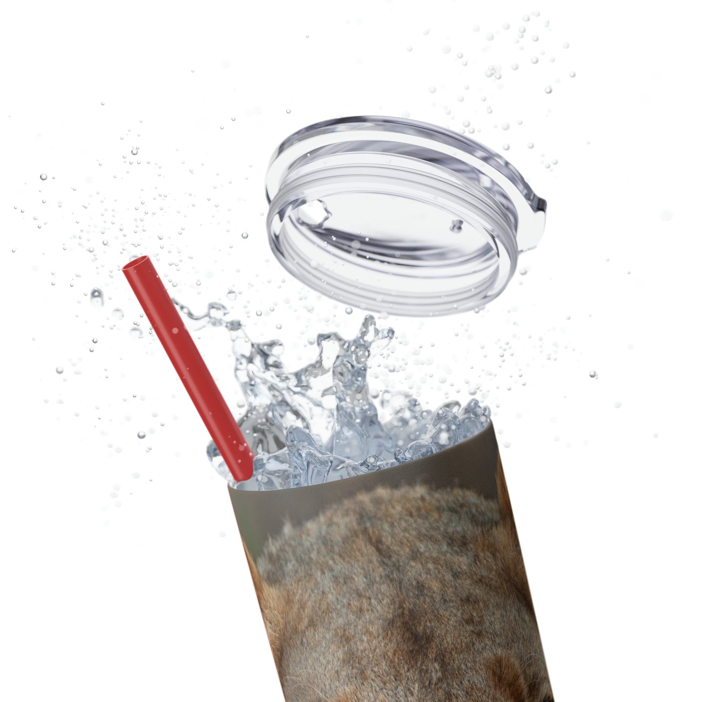 Skinny Tumbler with Straw Male Lion Edition, 20oz