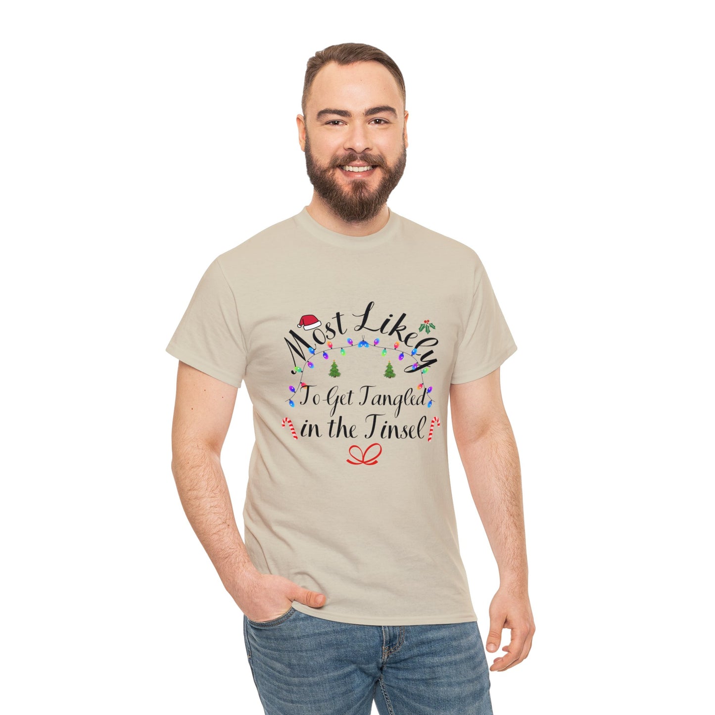 Christmas Ugly Tees Unisex Heavy Cotton Tee in the Tinsel