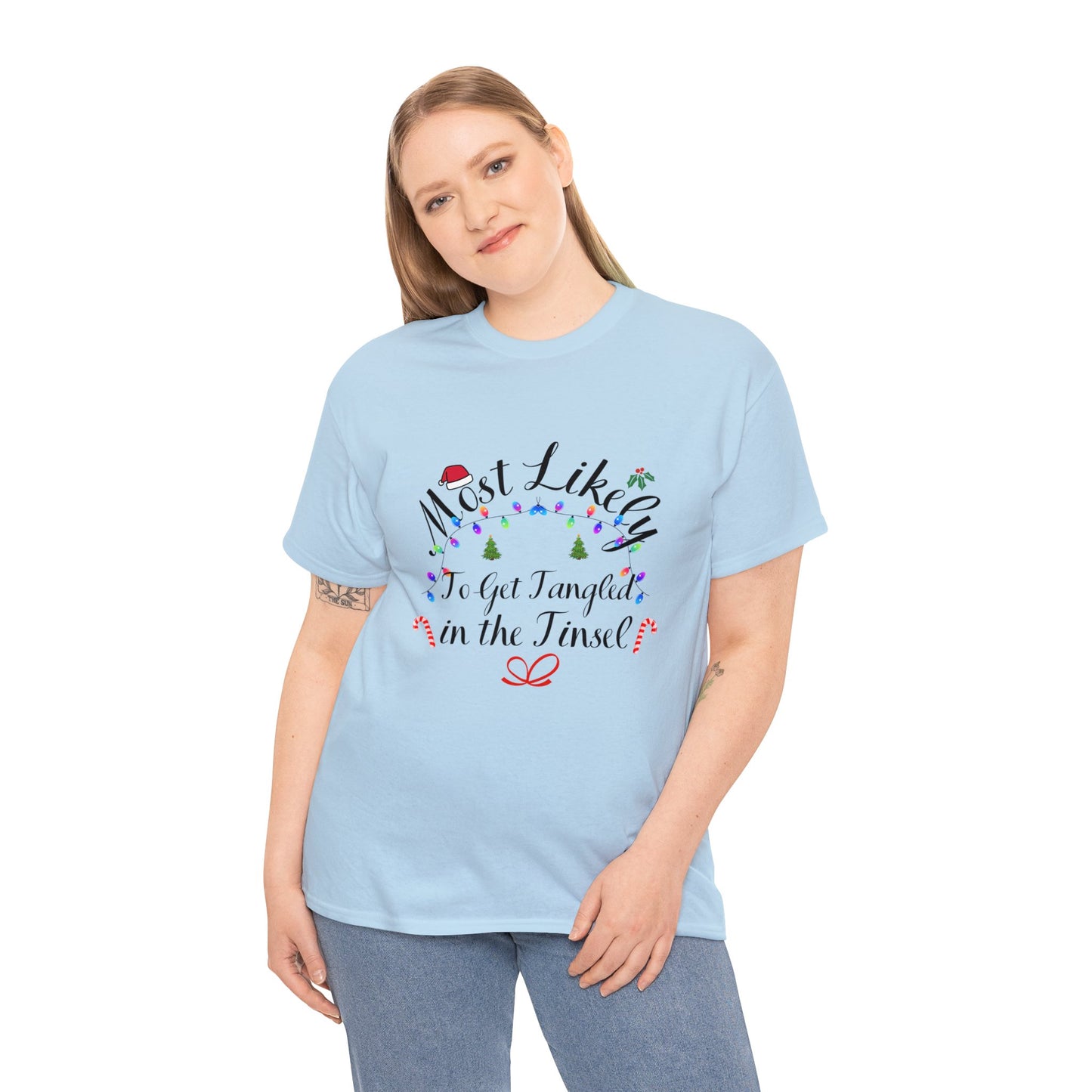 Christmas Ugly Tees Unisex Heavy Cotton Tee in the Tinsel